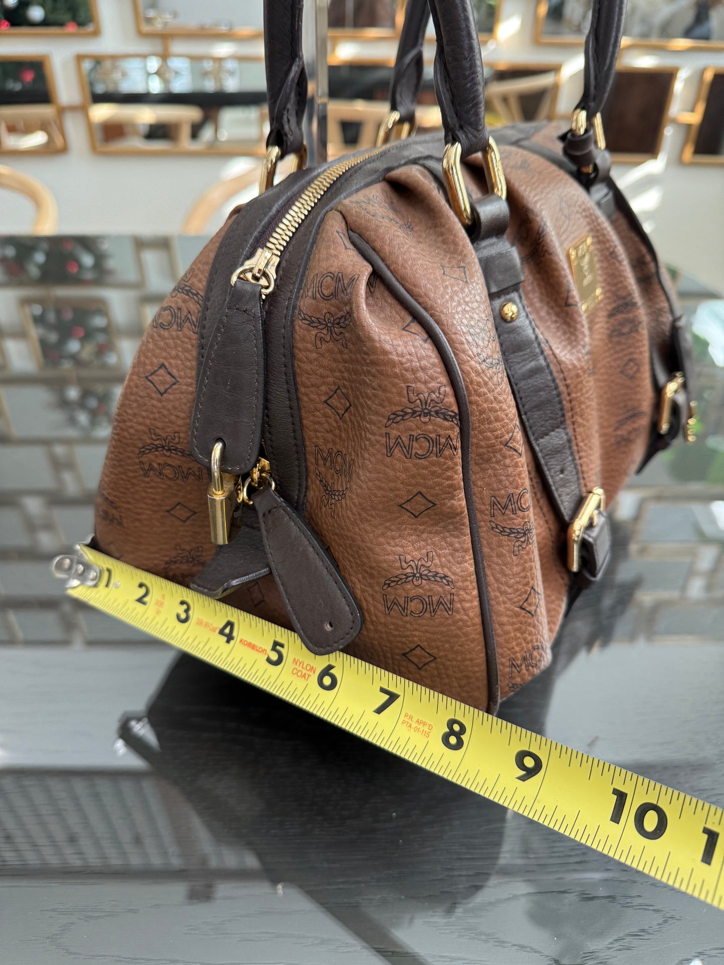MCM Boston Bag with π Lock & Keys