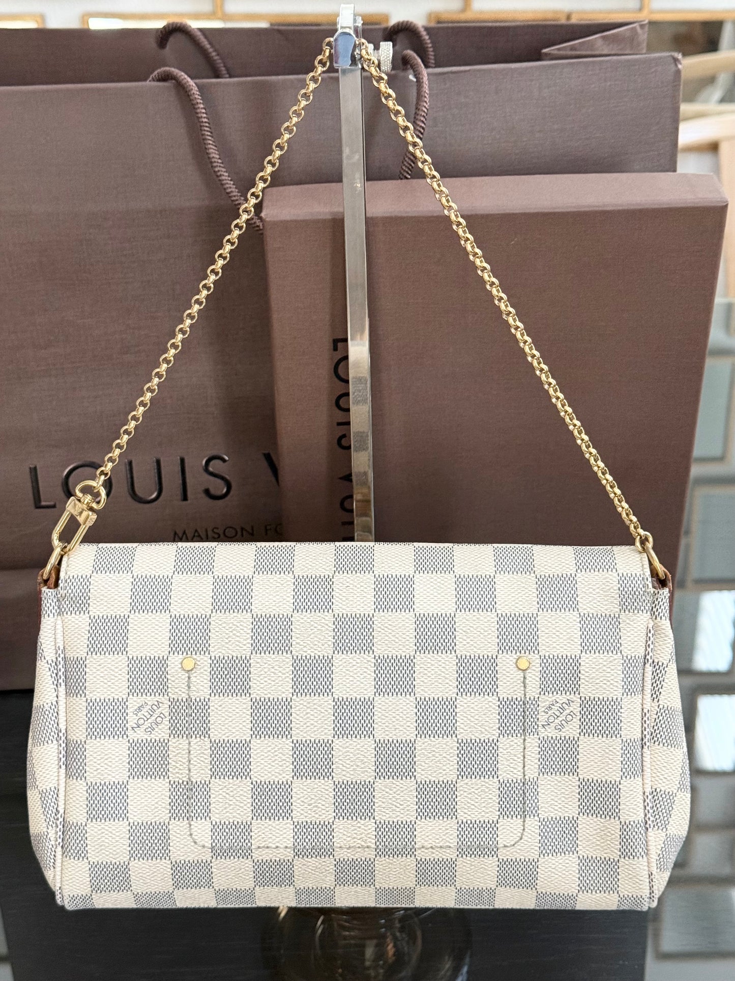 Favorite MM in Azur with Dustbag, Insert Organizer, Box and Paper bag -Year: 2015