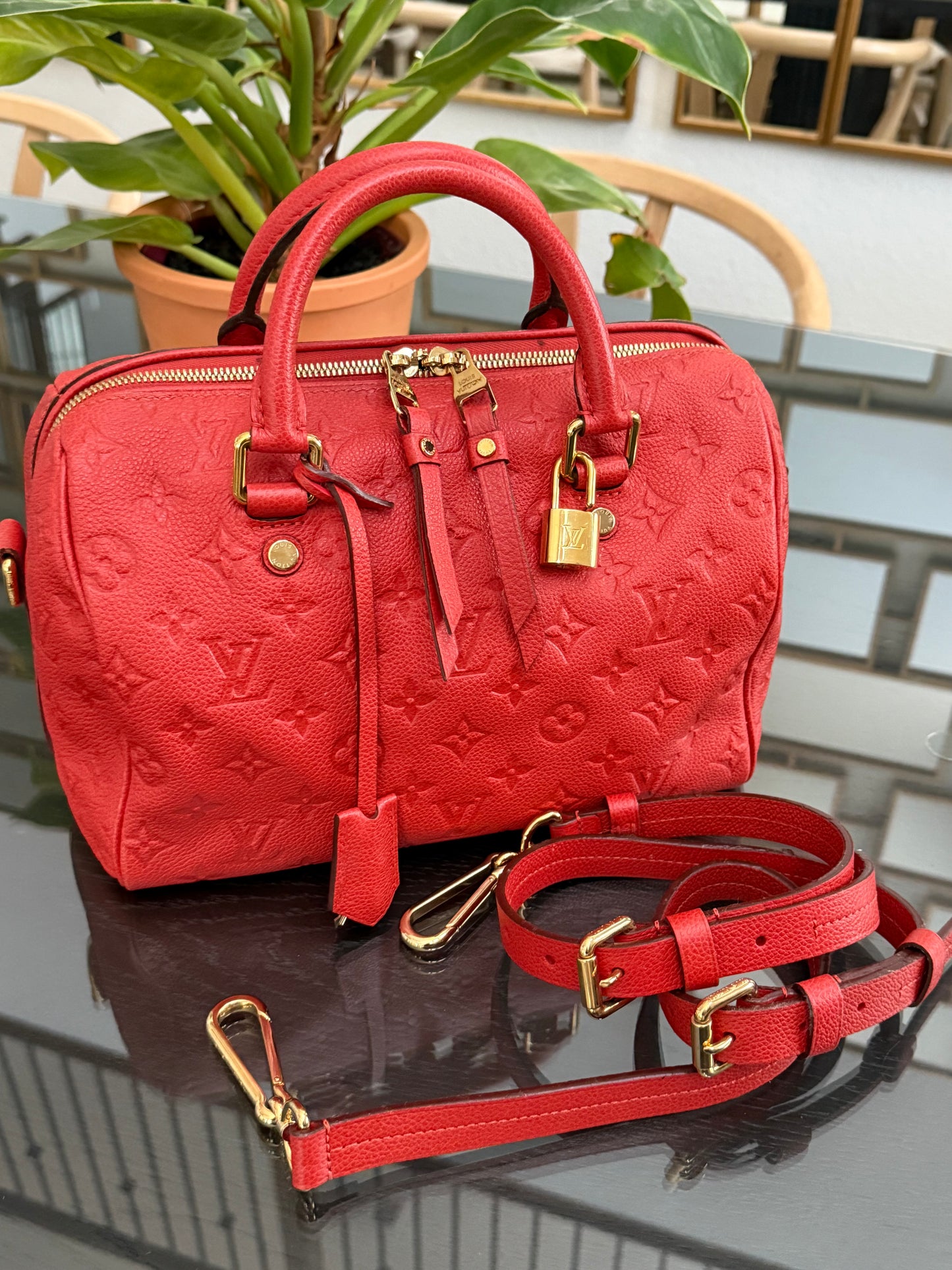 🌺Empriente Speedy 25 Bandoulier with lock 🔐 keys -🗓️ Year: 2012
