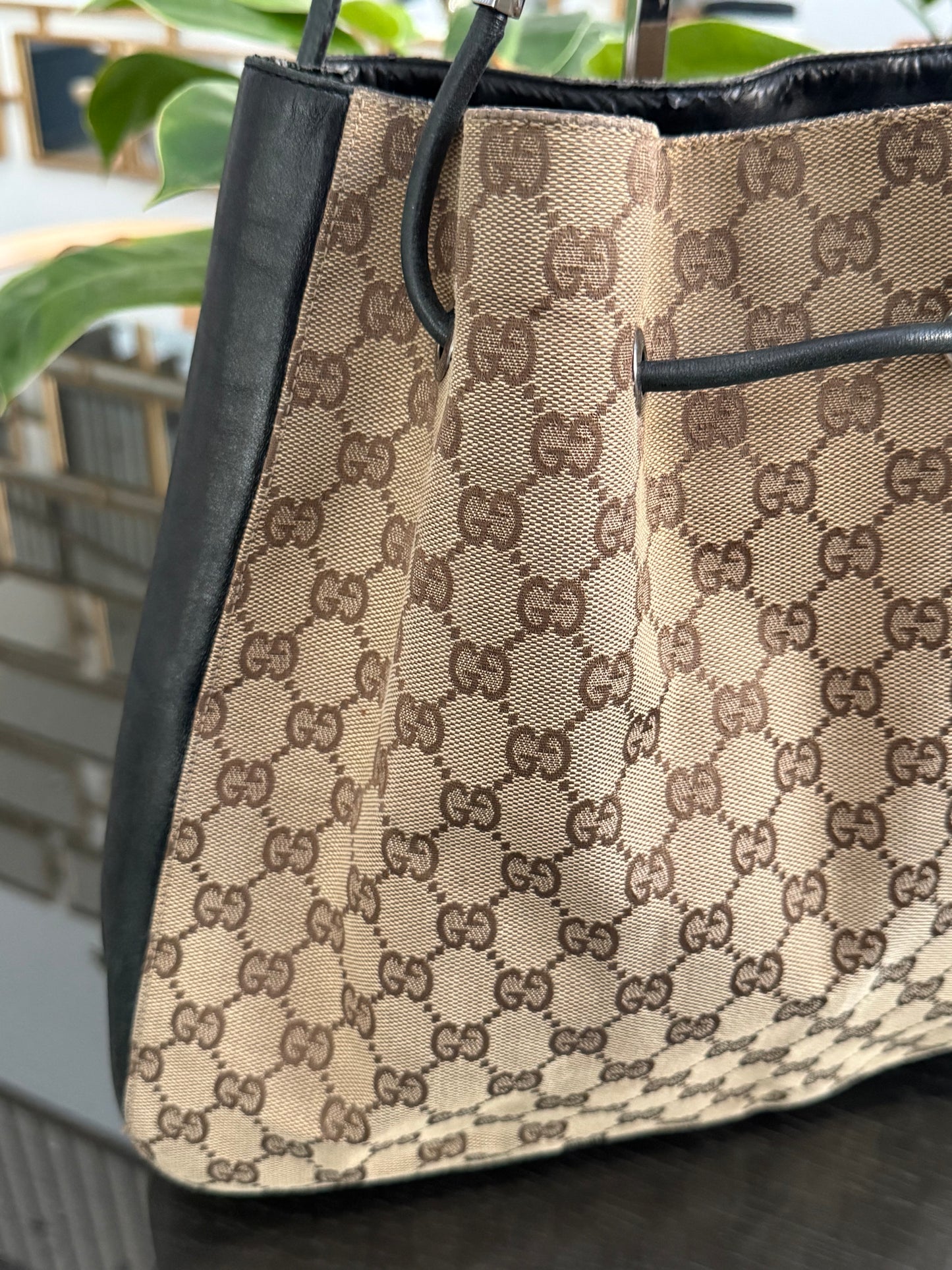 Gucci GG Canvas Drawstring Bag