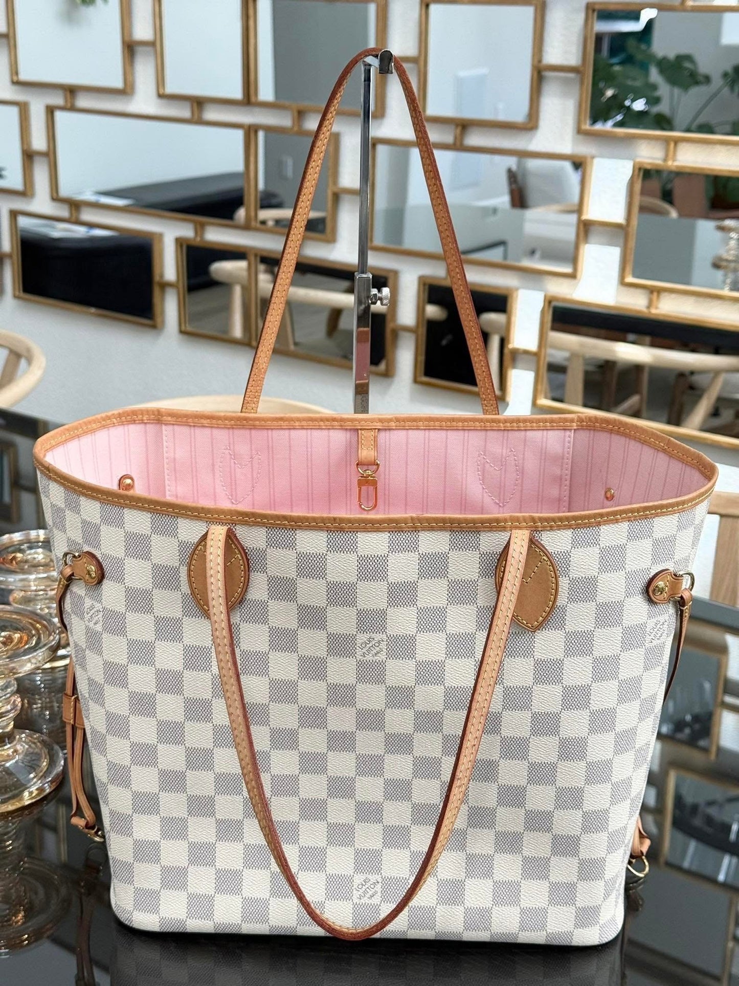 Neverfull MM in Rose Ballerine w/ Dustbag, Receipt and Insert Organizer -ποΈ Microchip