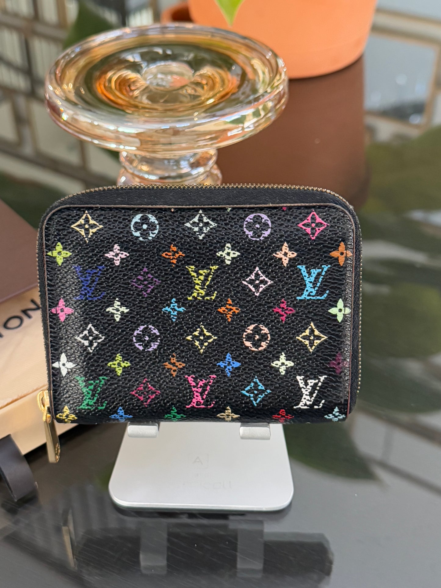 Multicolor Zippy Compact Wallet with Box and Dustbag -Year: 2010