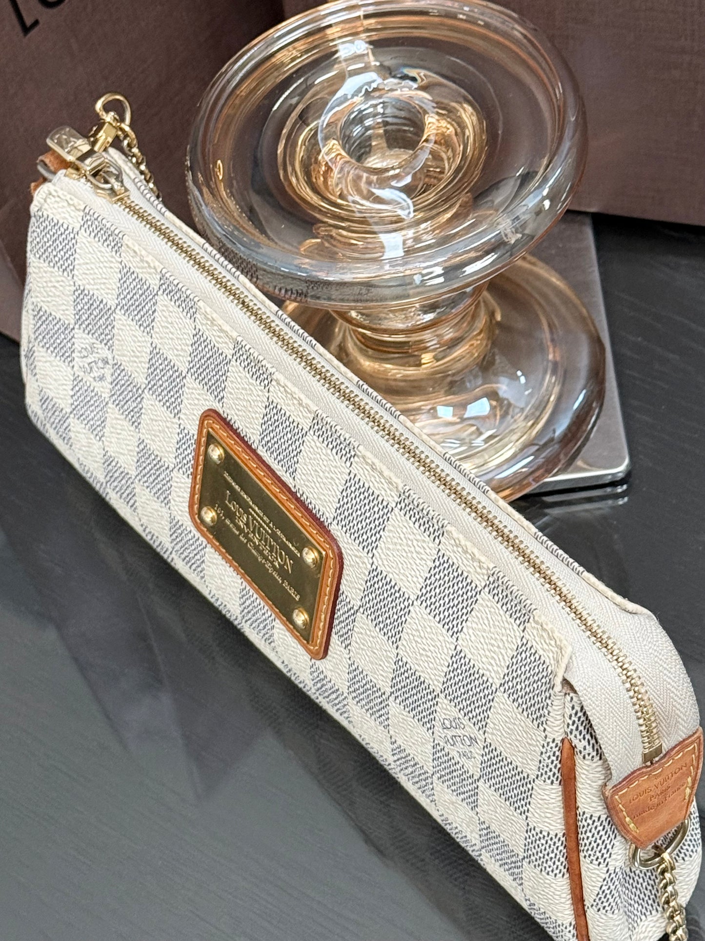Eva Clutch in Azur with Dustbag , box and Paper bag 🗓️ Year: 2011
