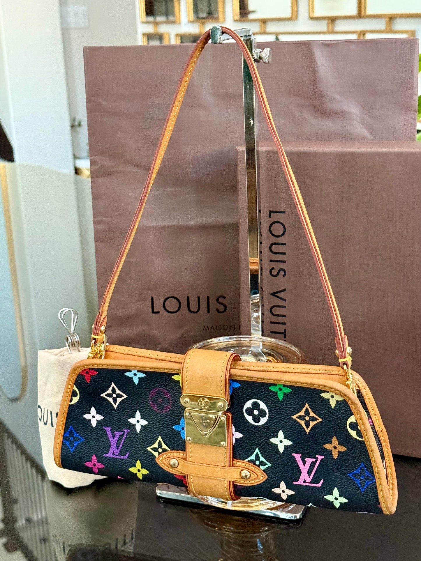 Multicolor Shirley Clutch/ Shoulder Bag with Dustbag, Box and Paper Bag π
Year: 2005