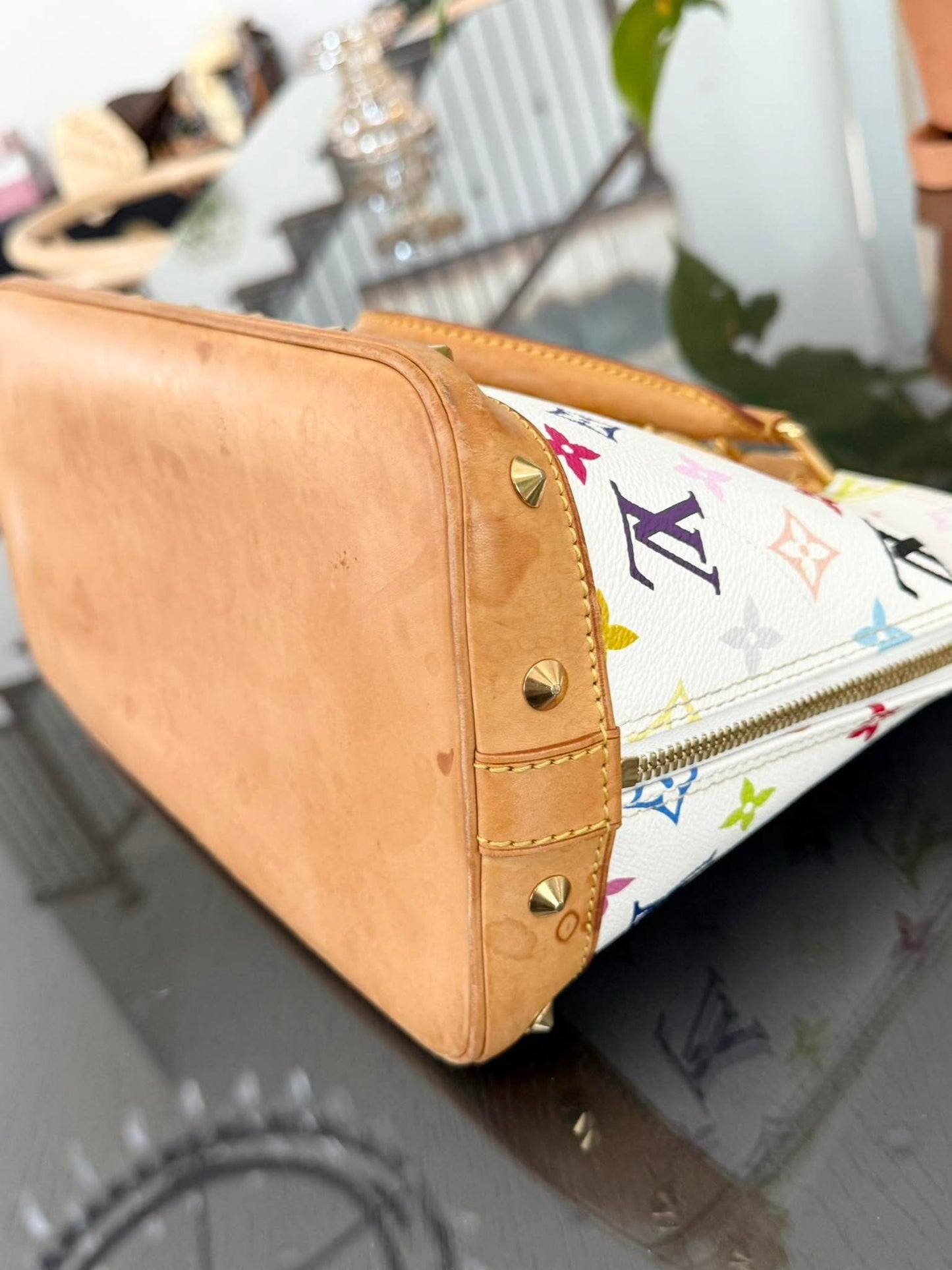 Murakami / Multicolor Alma PM with Dustbag , Insert organizer and Twilly🌺📅 Year: 2004
