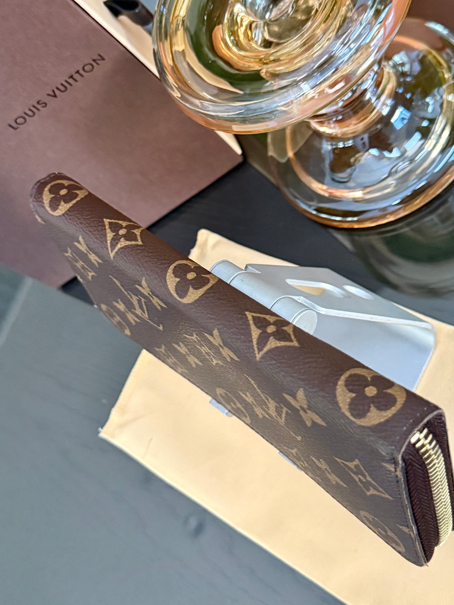 Clemence Wallet in Rose Ballerine Monogram with Dustbag and Box π
Microchipped