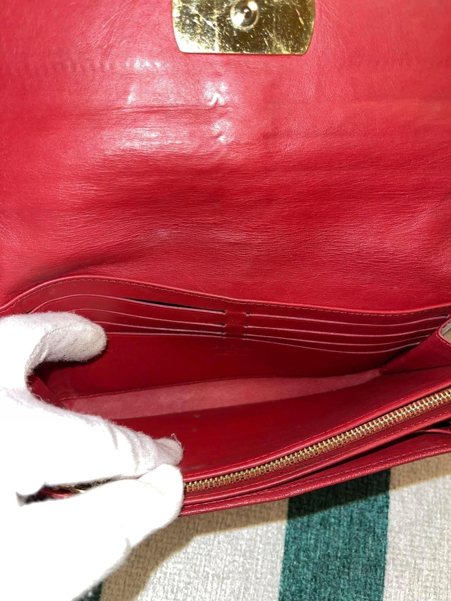 Red Suhali Leather Le Favori Wallet -YEAR 2009