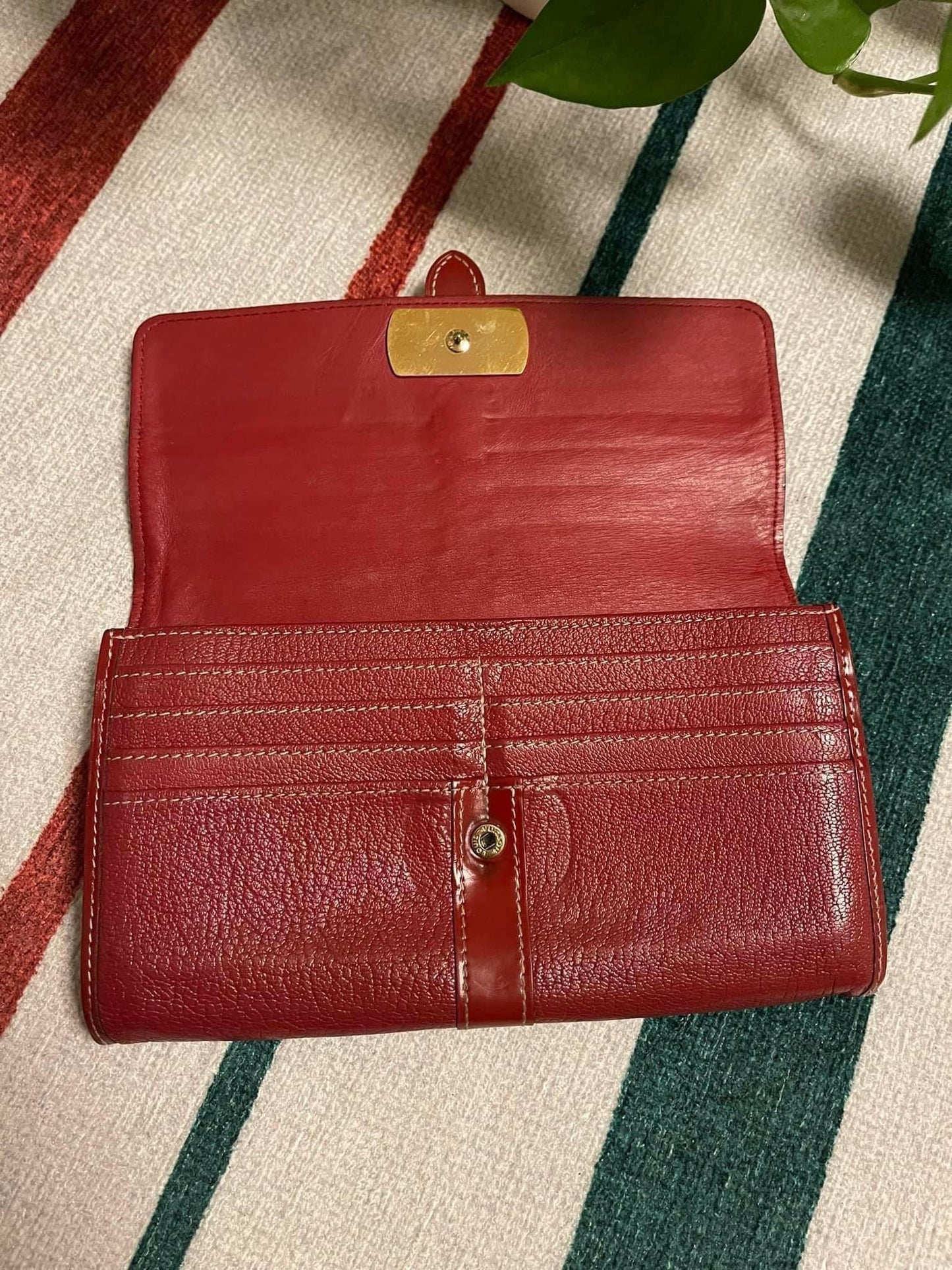 Red Suhali Leather Le Favori Wallet -YEAR 2009