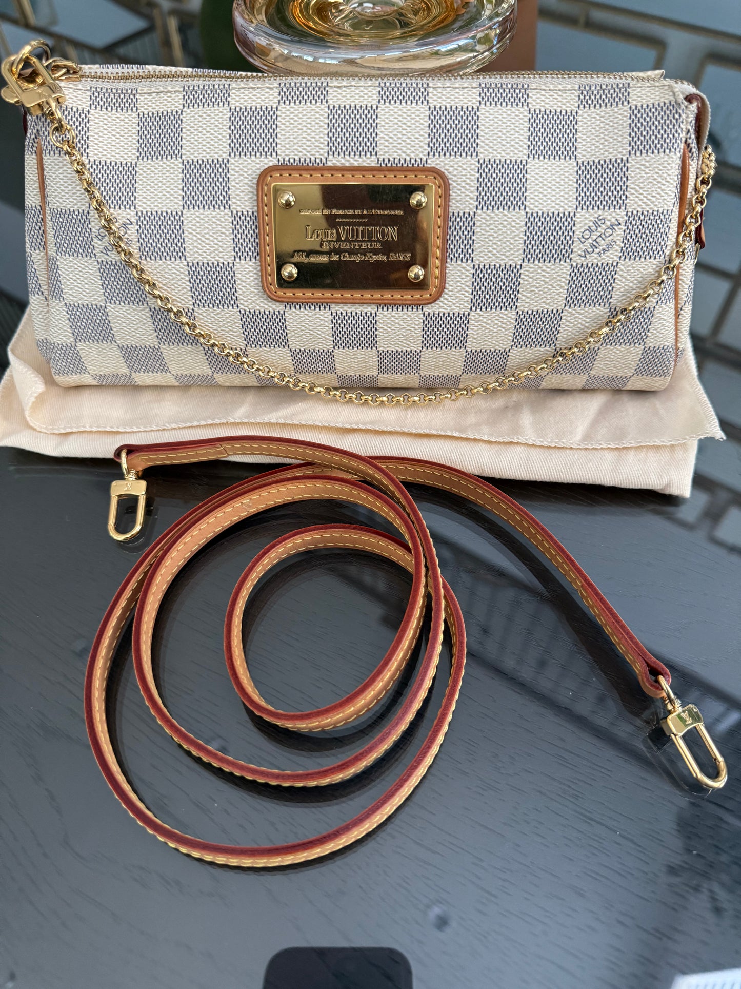 Eva Clutch in Azur with Dustbag and box ๐๏ธ Year: 2010