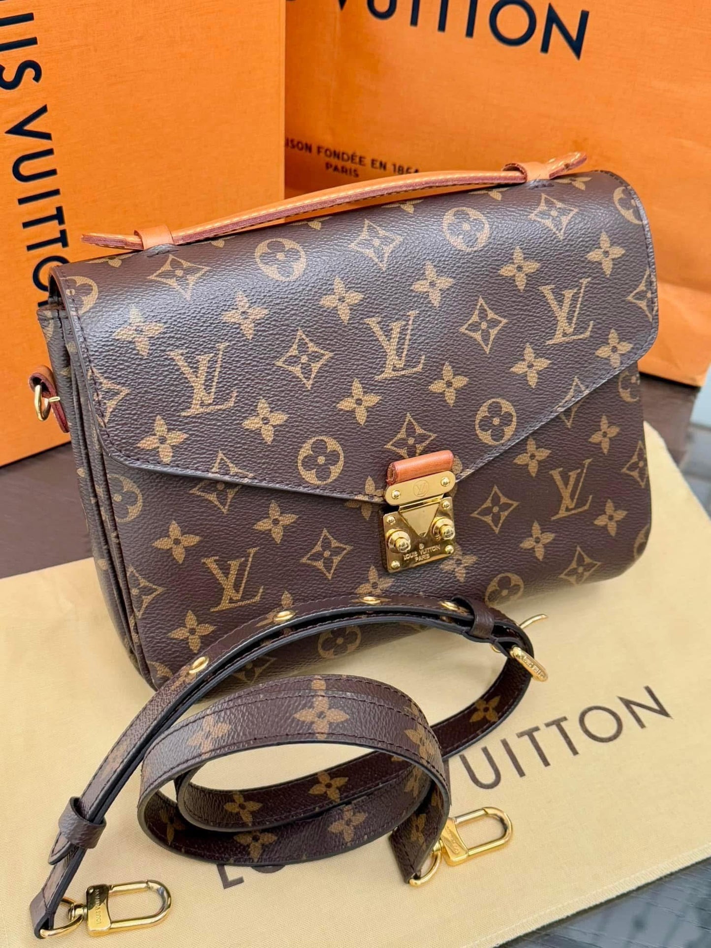Pochette Metis with Box, Dustbag and Paper bag -Microchip & Authenticed