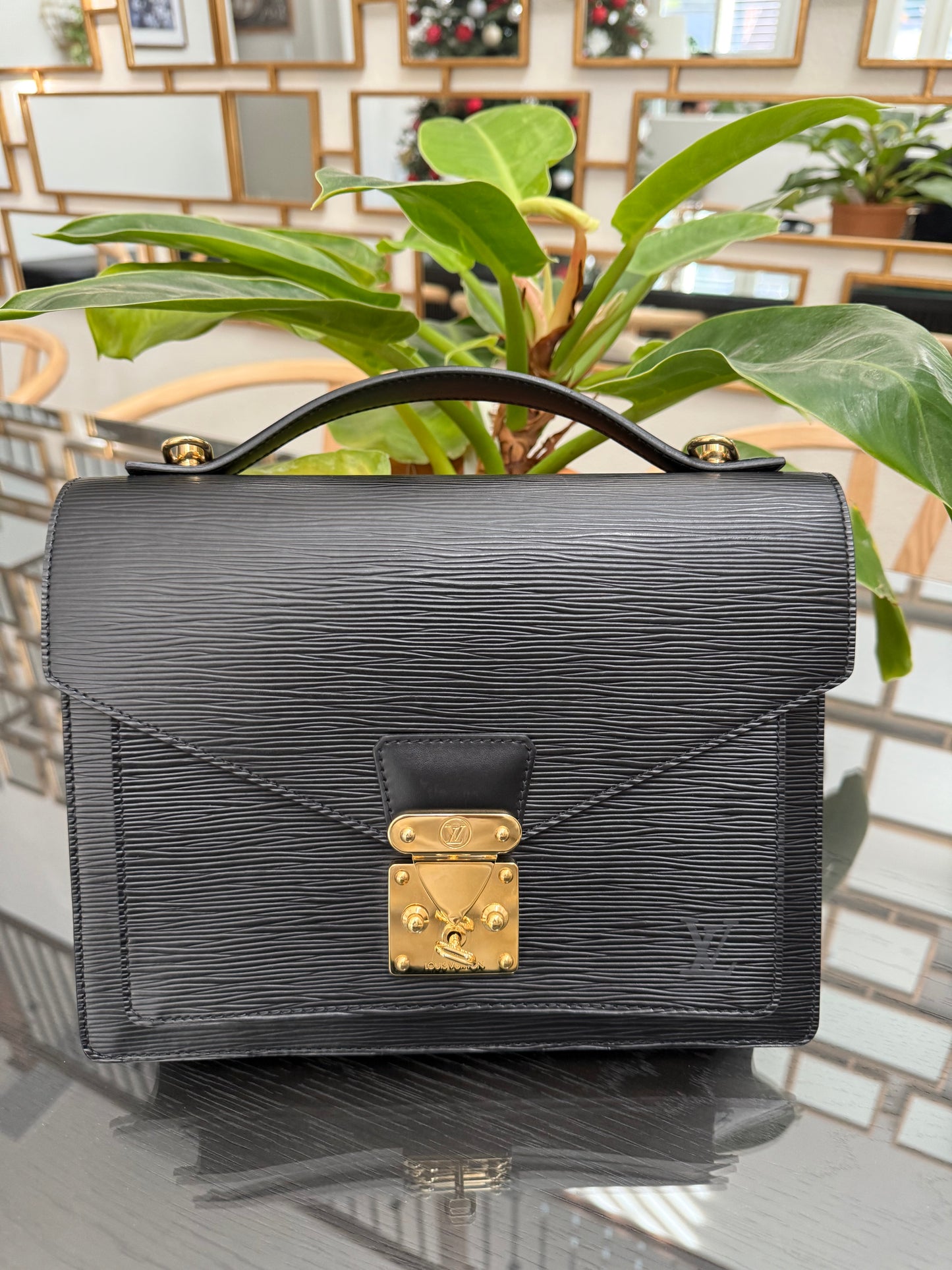 Epi Black Monceau 28 Crossbody 2 Way Bag - 📅 Year: 1997