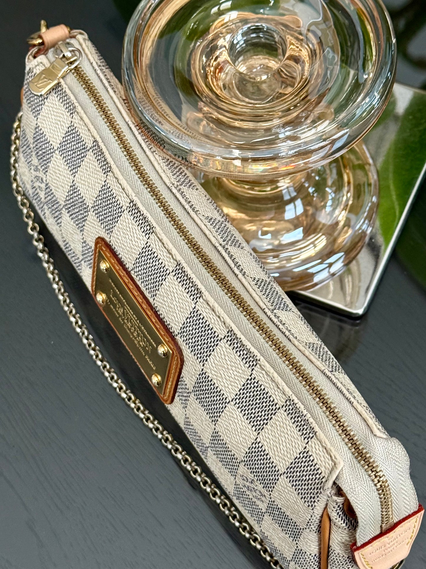 Eva Clutch in Azur with Dustbag , box and Paper bag🗓️ Year: 2011