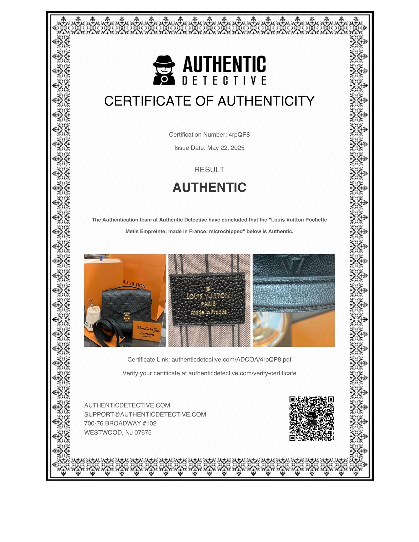 Pochette Metis Empriente Noir with Box, Dustbag, Receipt and Paper bag -Microchip & Authenticed