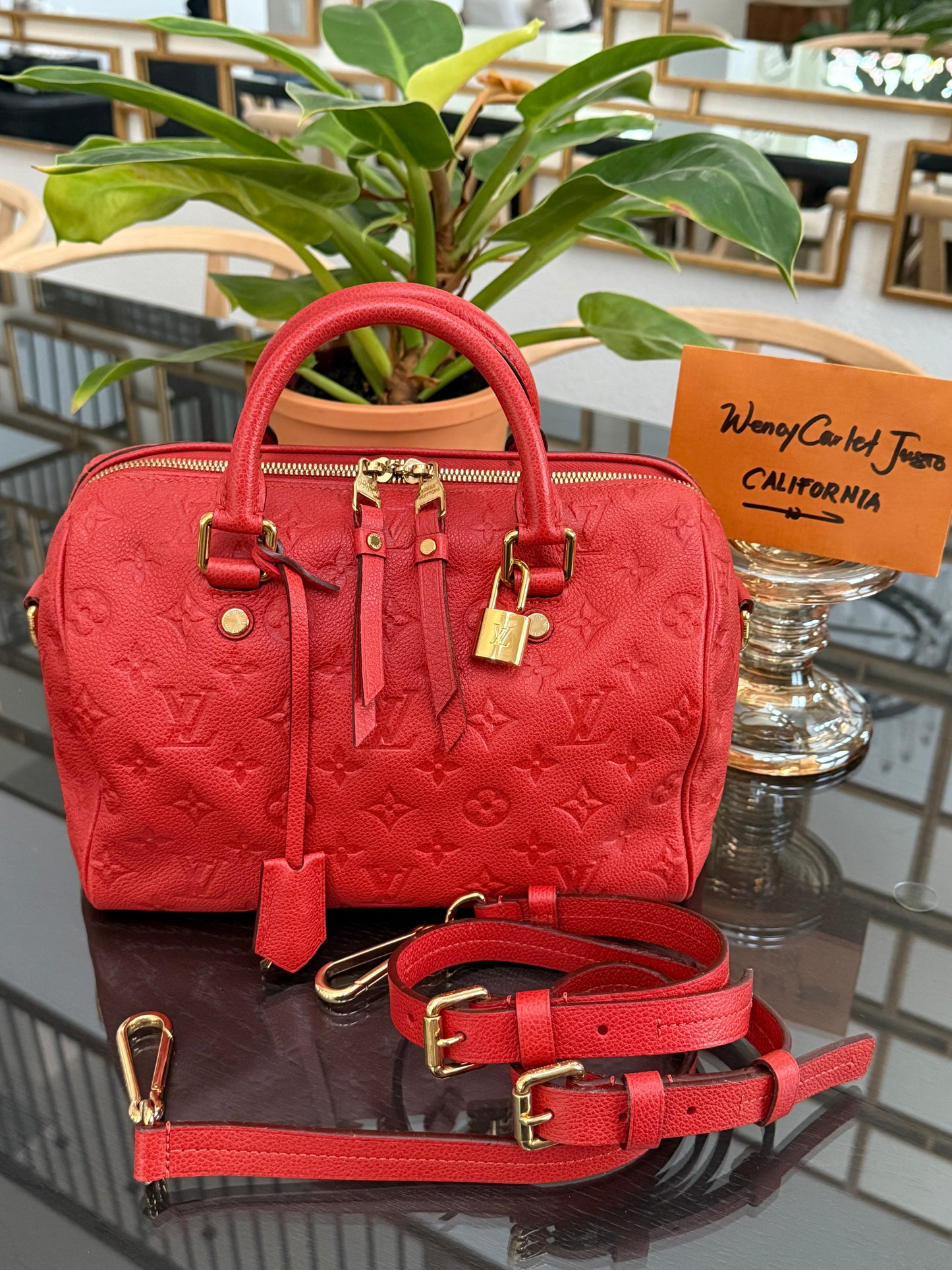 🌺Empriente Speedy 25 Bandoulier with lock 🔐 keys -🗓️ Year: 2012