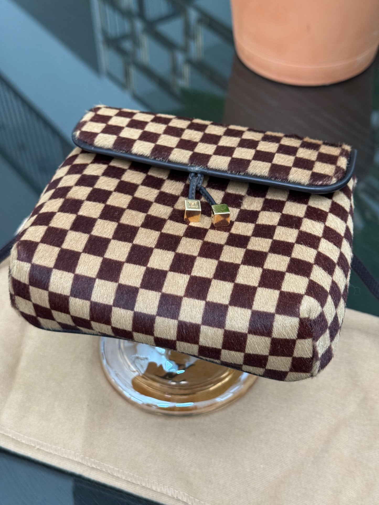 Damier Sauvage Gazelle Crossbody Pouch with Dustbag -🗓️ Year: 2001