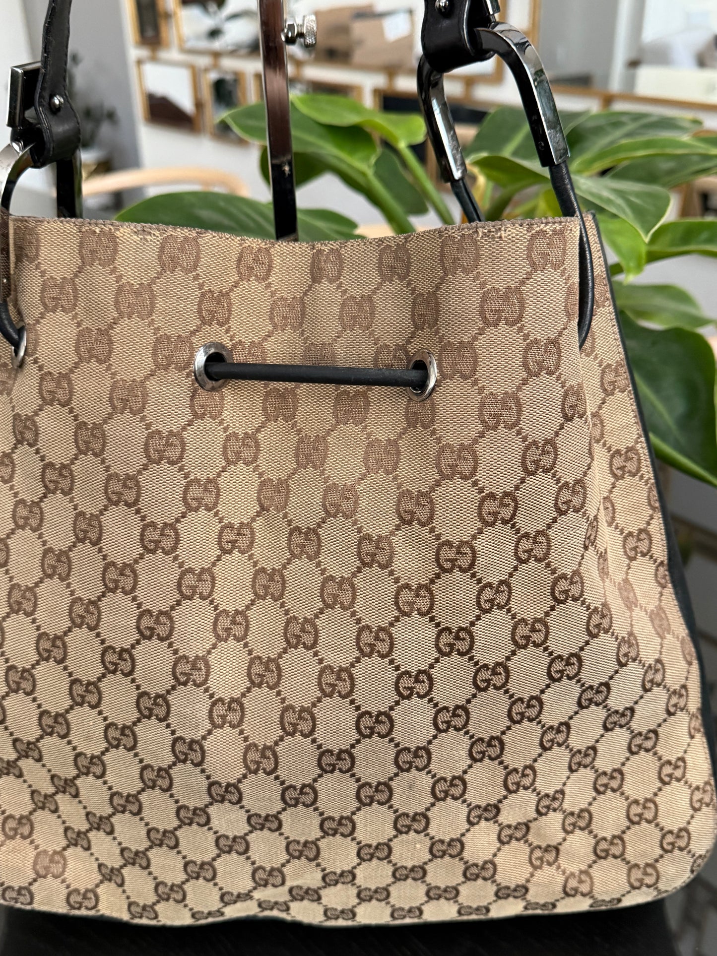 Gucci GG Canvas Drawstring Bag