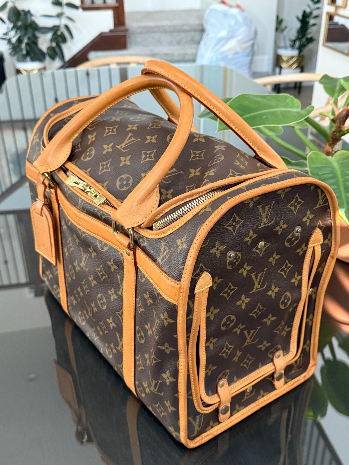 Sac Chien Monogram Pet Carrier 40 with Luggage Tag 🗓️ Year: 2004