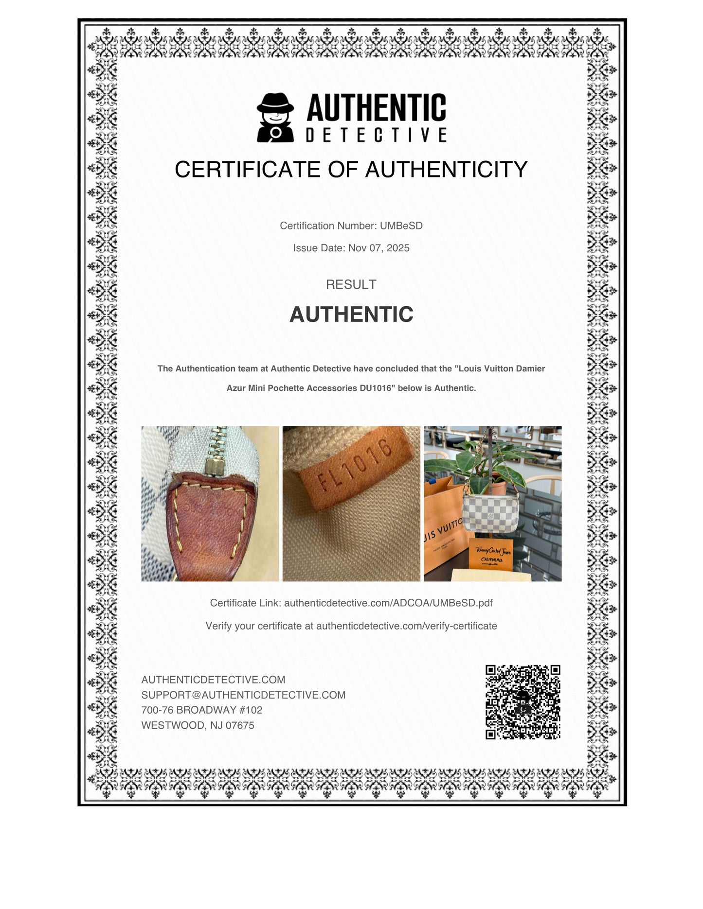 Mini Pochette Accessories Azur with Dustbag and Paper bag -๐๏ธ Year: 2016