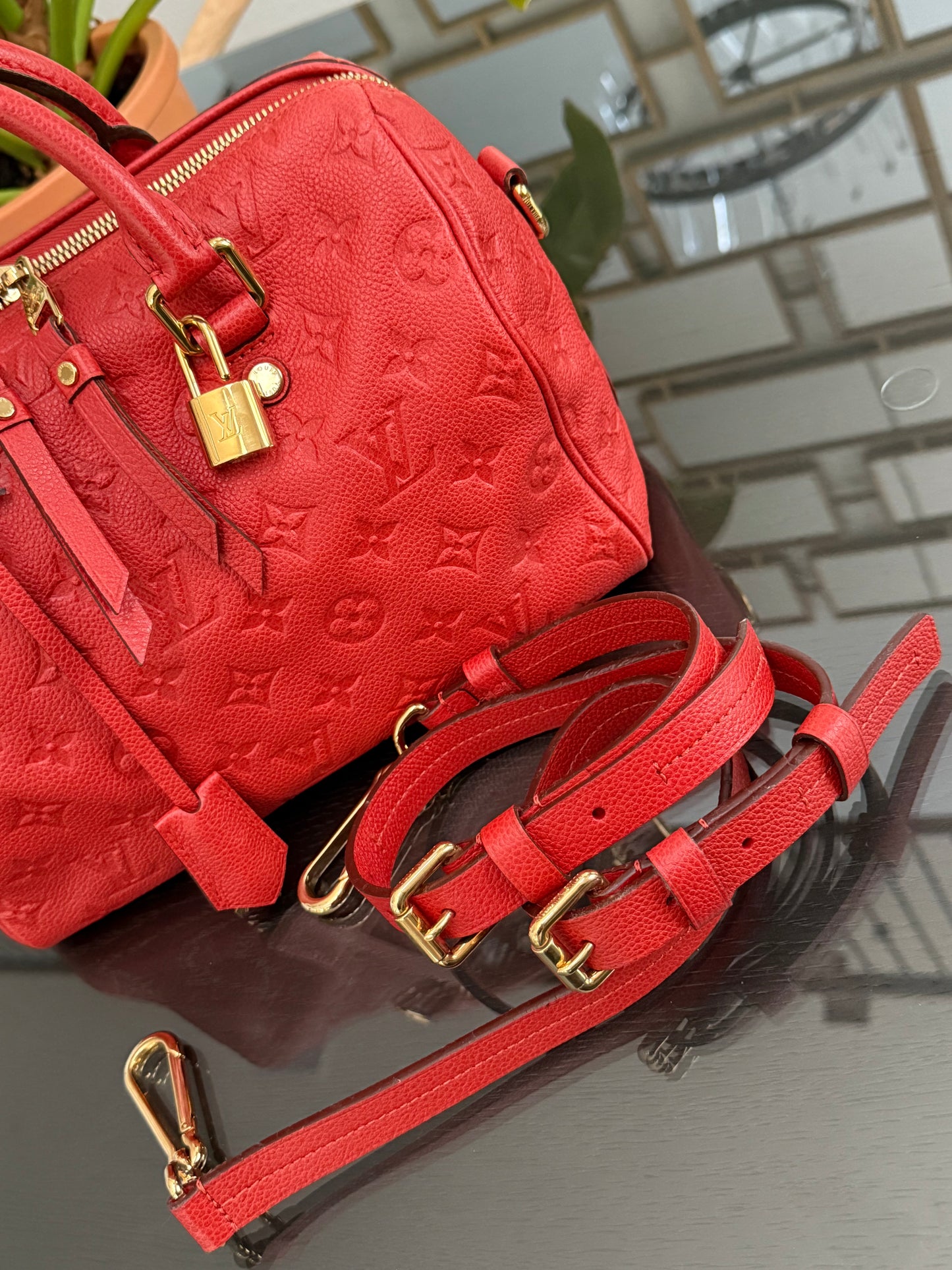 🌺Empriente Speedy 25 Bandoulier with lock 🔐 keys -🗓️ Year: 2012