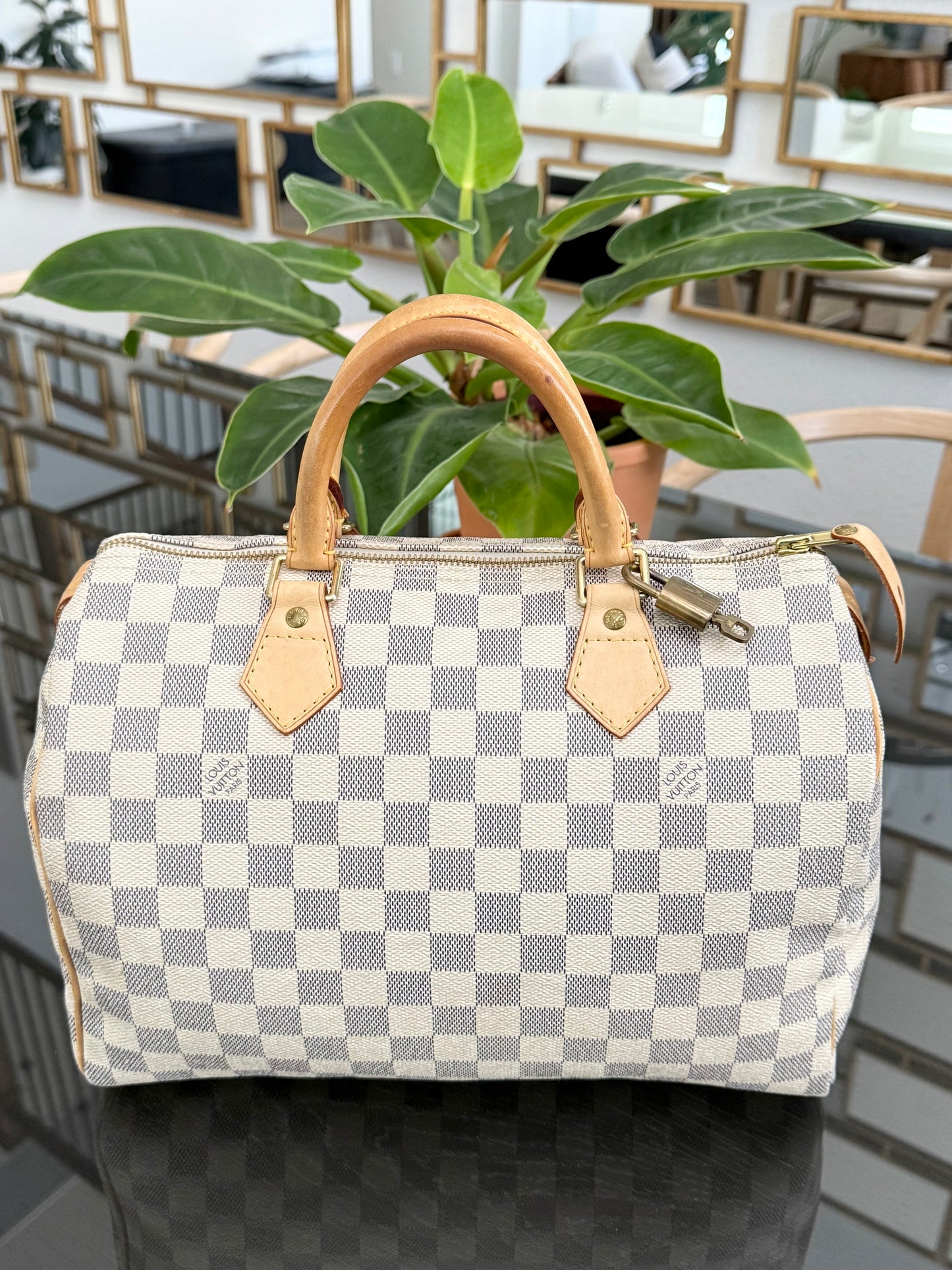Speedy 30 in Damier Azur with lock π key, Dustbag and Insert Organizer -ποΈ Year 2007