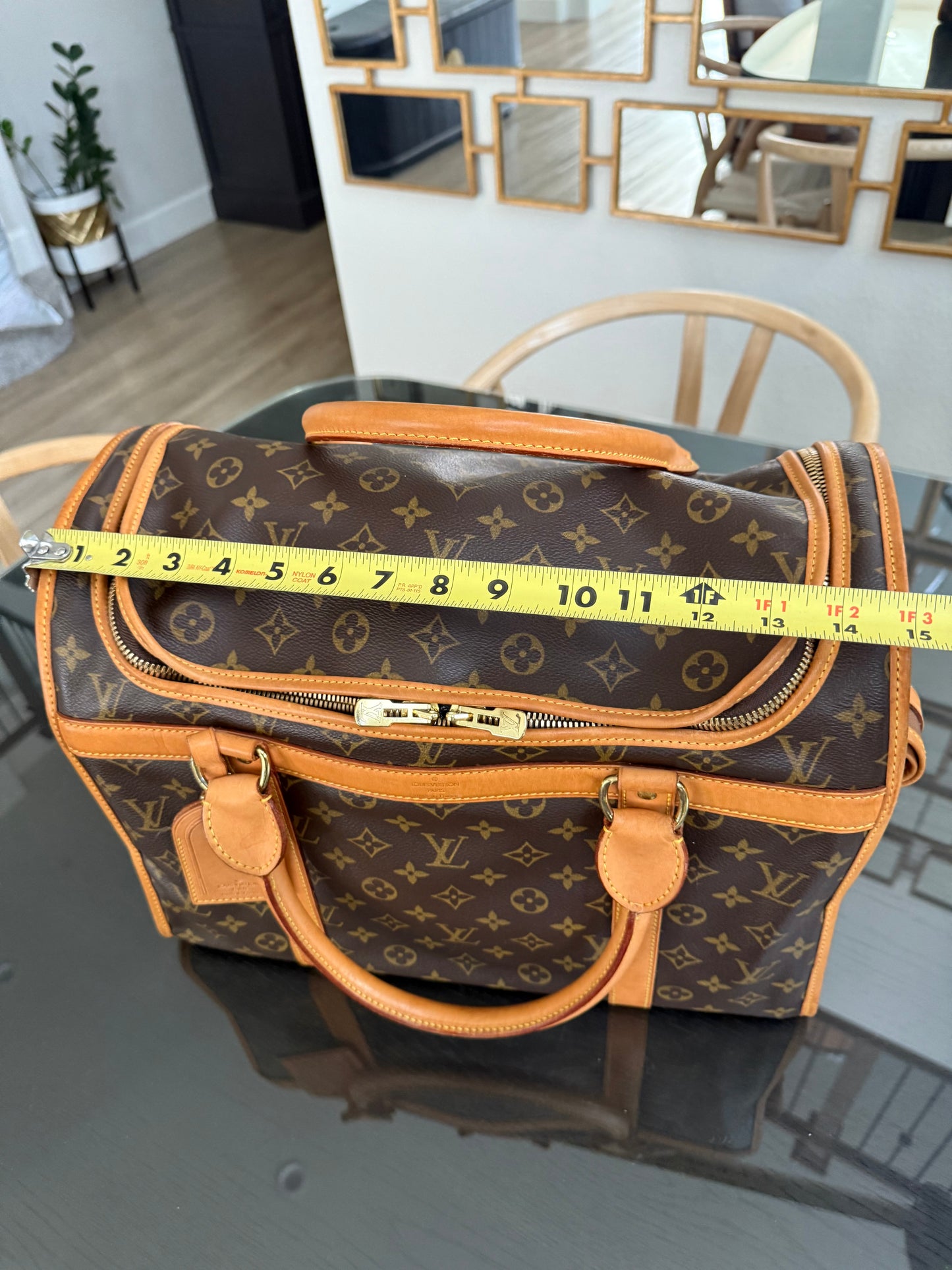Sac Chien Monogram Pet Carrier 40 with Luggage Tag 🗓️ Year: 2004