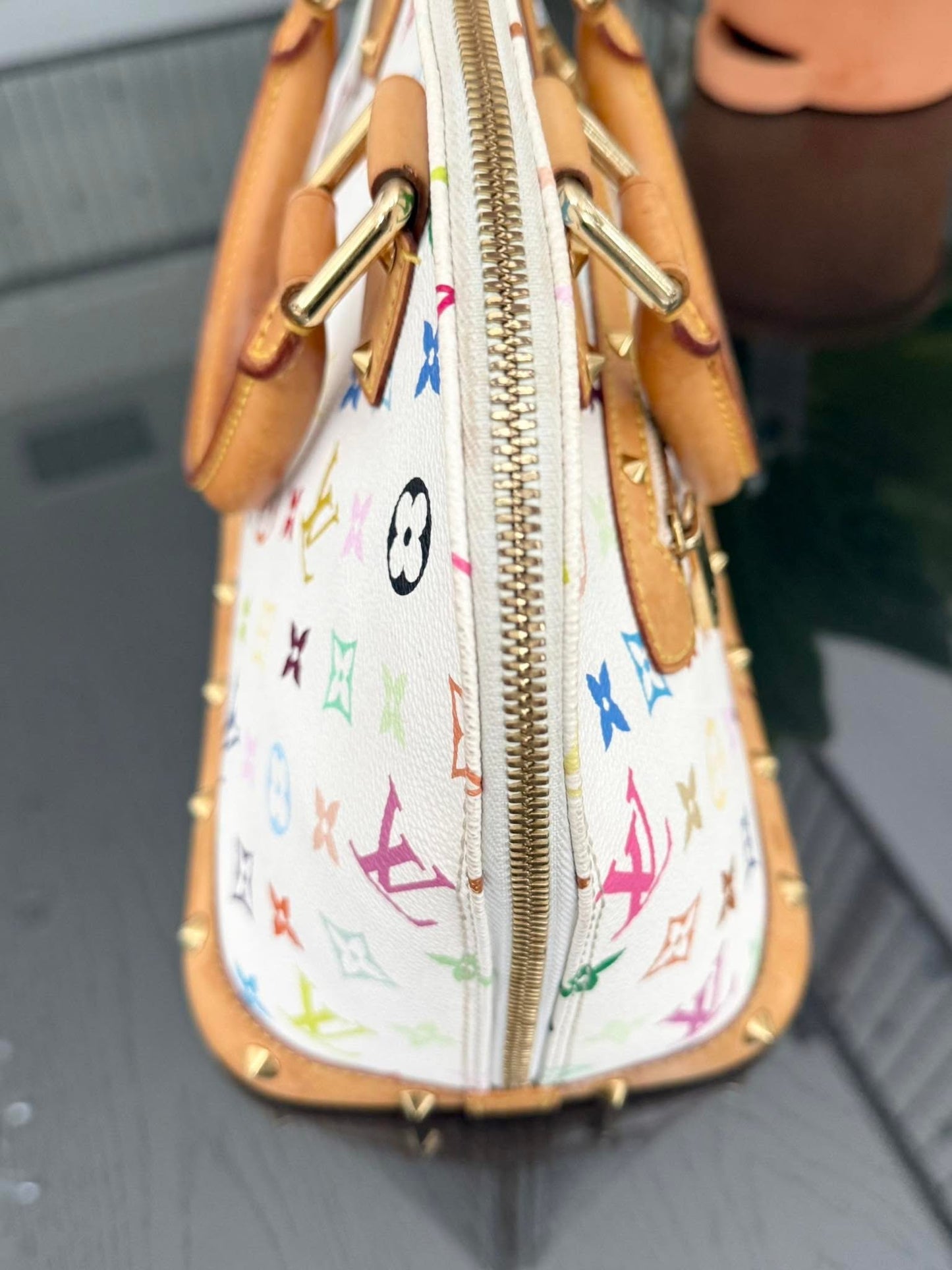 Murakami / Multicolor Alma PM with Dustbag , Insert organizer and Twilly🌺📅 Year: 2004