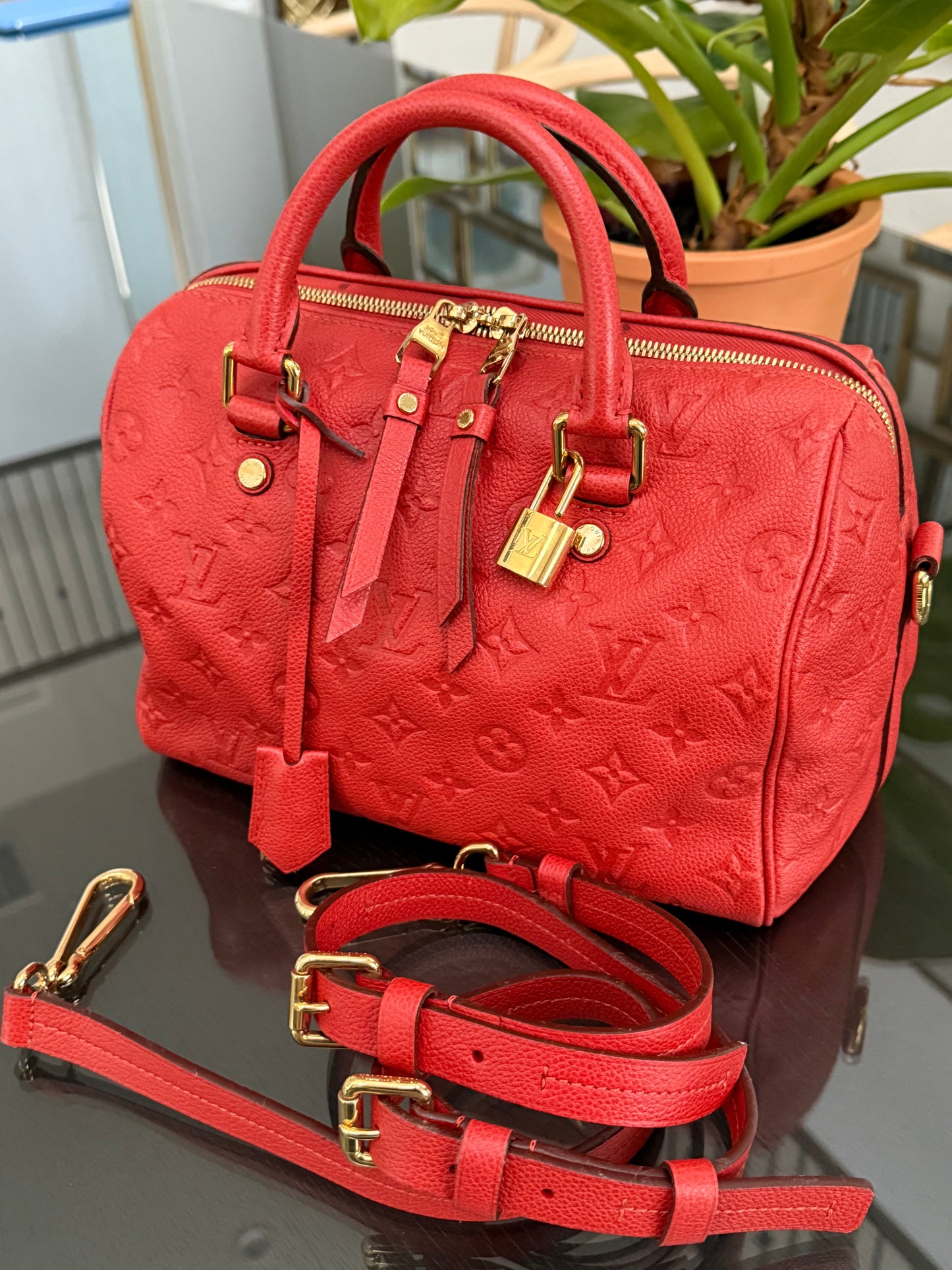 🌺Empriente Speedy 25 Bandoulier with lock 🔐 keys -🗓️ Year: 2012