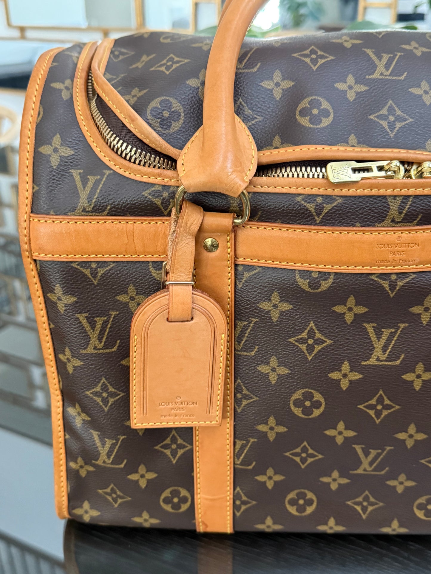 Sac Chien Monogram Pet Carrier 40 with Luggage Tag 🗓️ Year: 2004