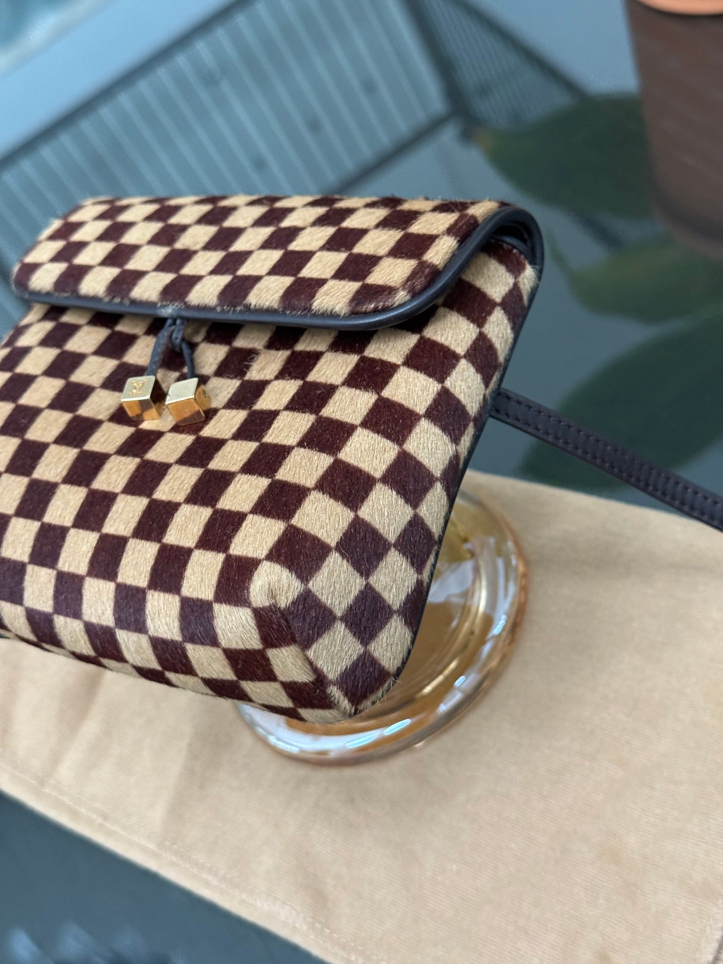 Damier Sauvage Gazelle Crossbody Pouch with Dustbag -🗓️ Year: 2001