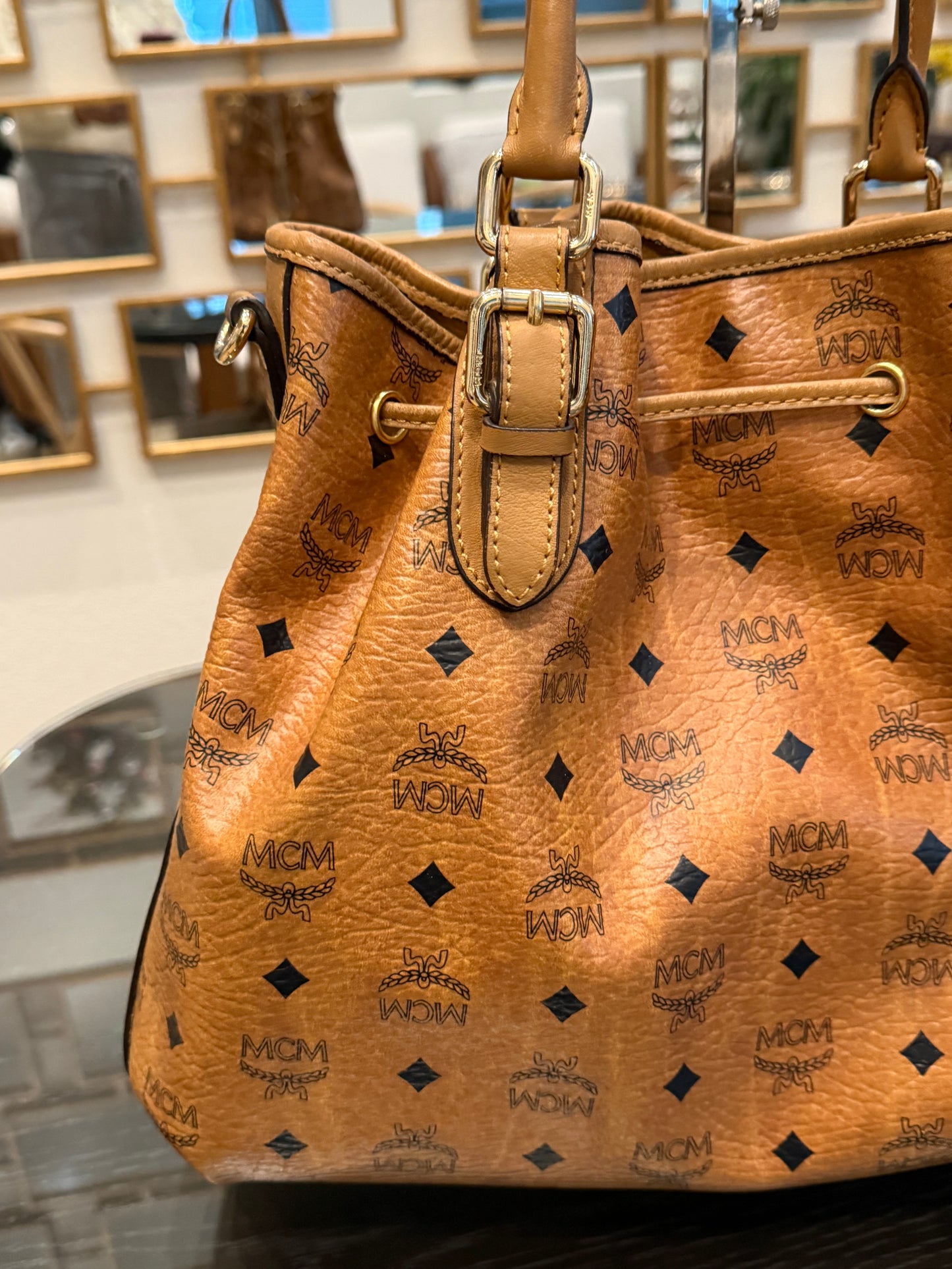 MCM Bucket Bag (No Strap)