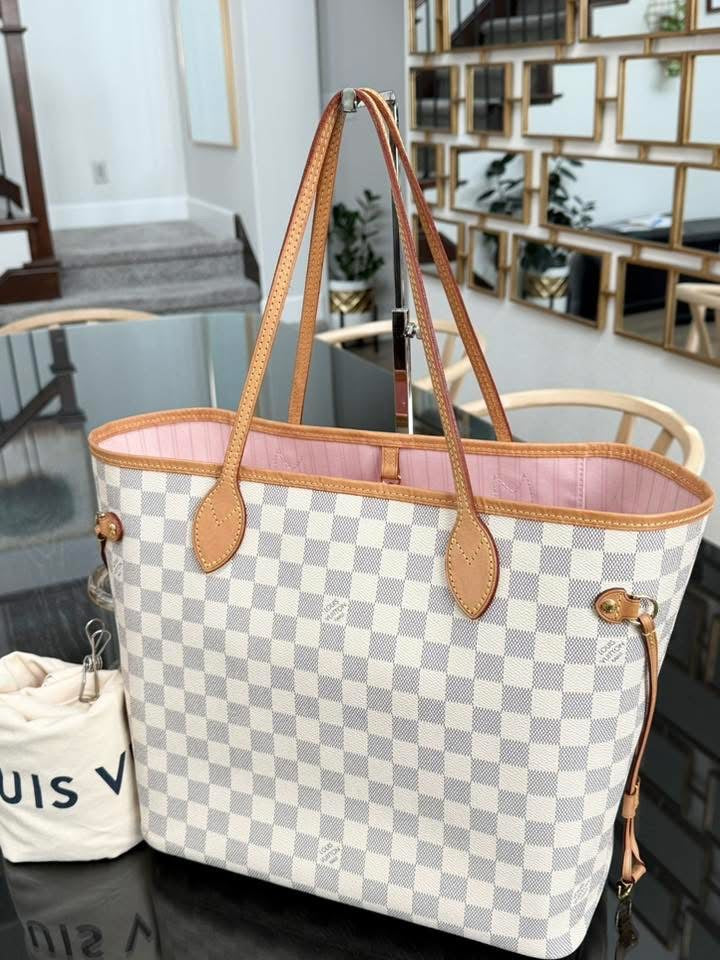 Neverfull MM in Rose Ballerine w/ Dustbag, Receipt and Insert Organizer -ποΈ Microchip