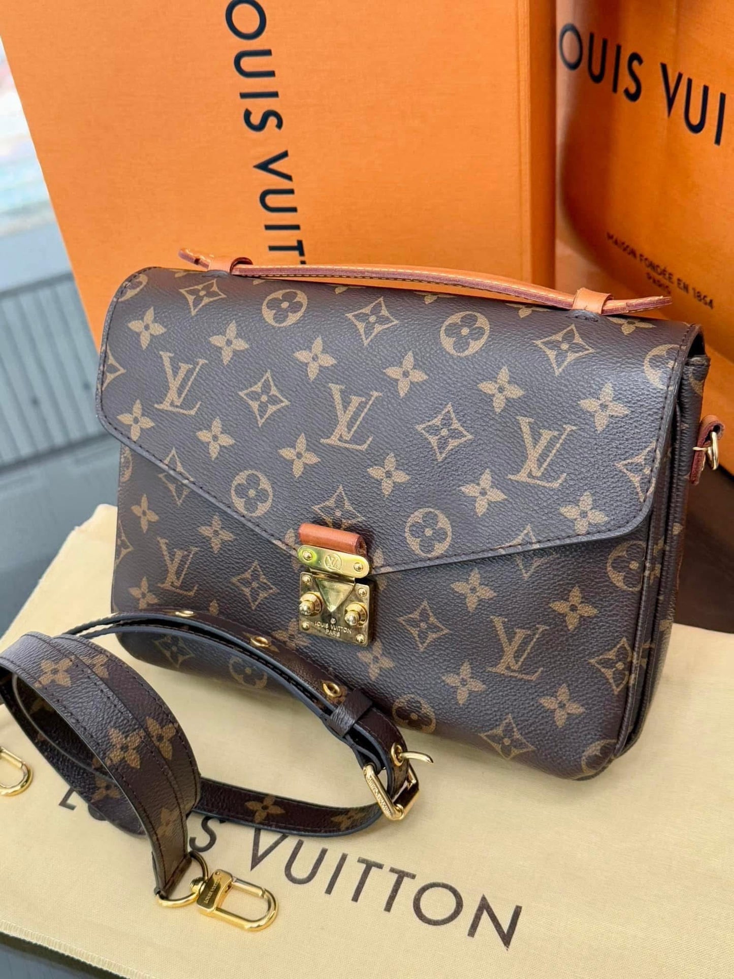 Pochette Metis with Box, Dustbag and Paper bag -Microchip & Authenticed