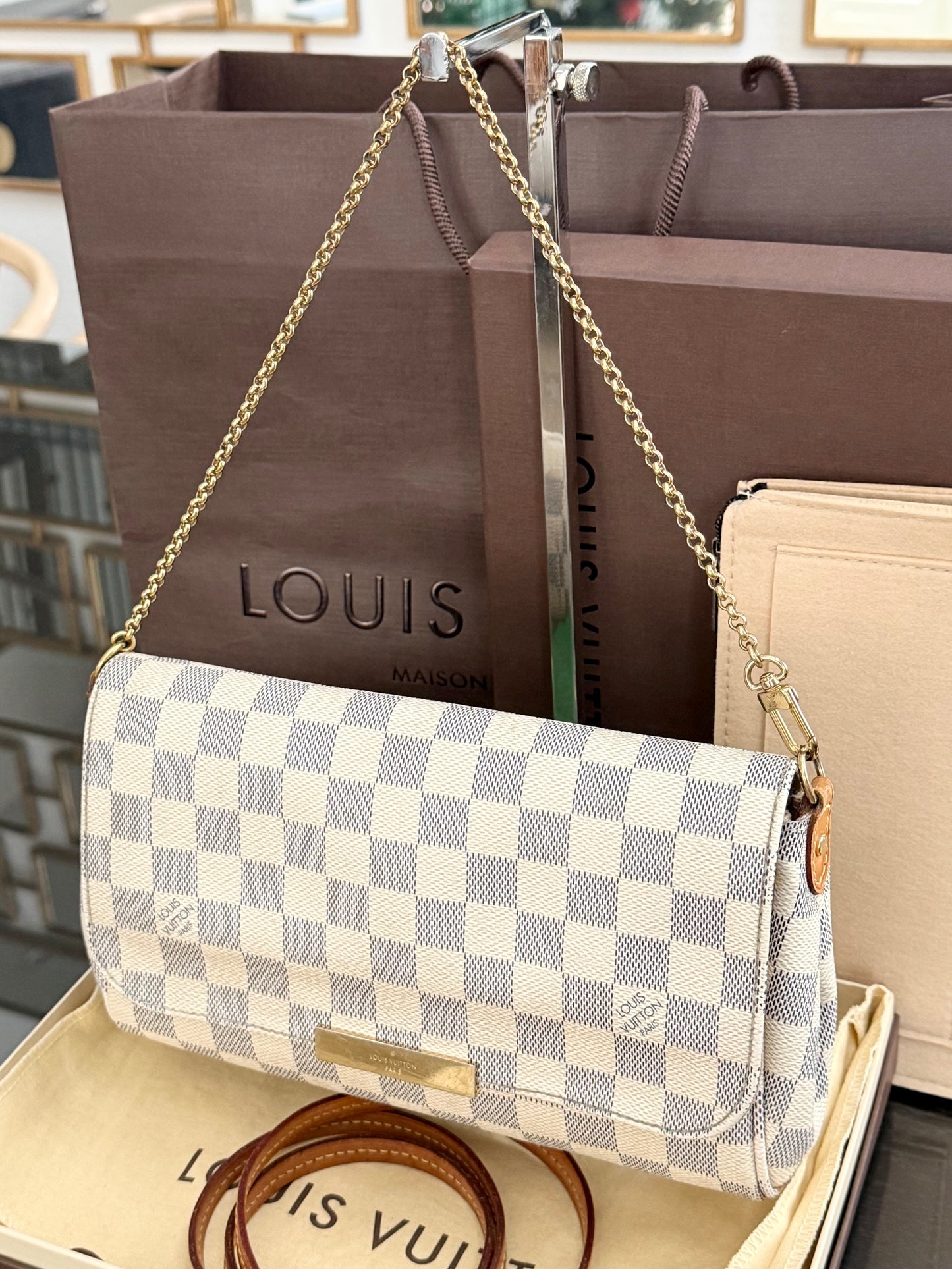 Favorite MM in Azur with Dustbag, Insert Organizer, Box and Paper bag -Year: 2015