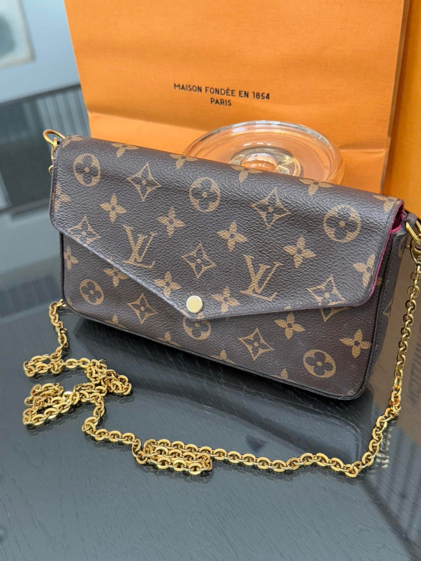 Felicie Pochette Peony with Dustbag, Box and Paper Bag -๐๏ธ Year: 2013