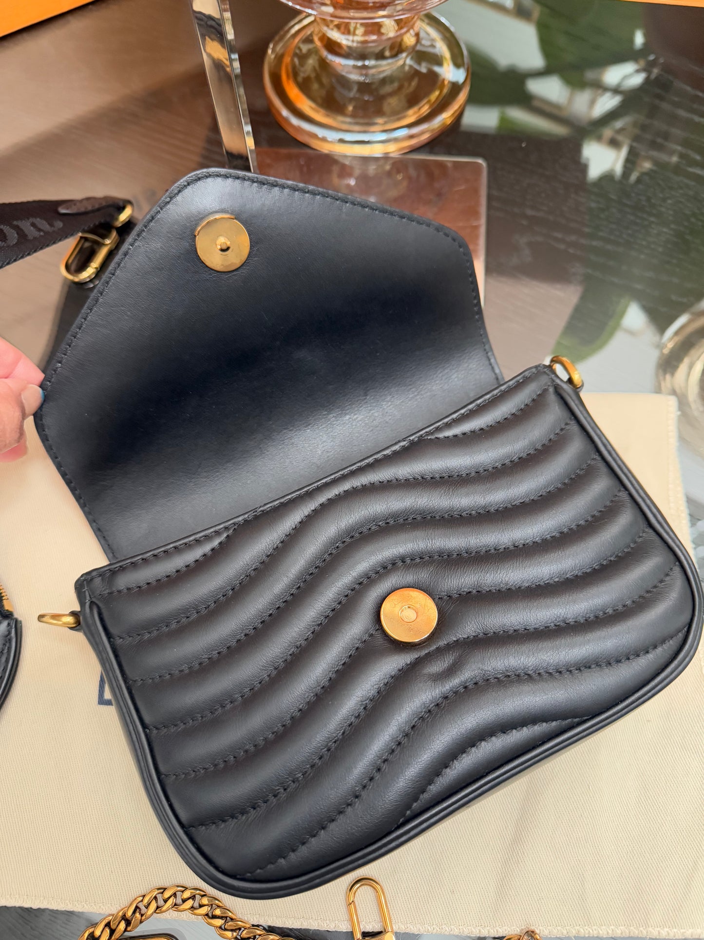 Multi Pochette New Wave Noir with Box, Dustbag and Paper bag -Microchip & Authenticed
