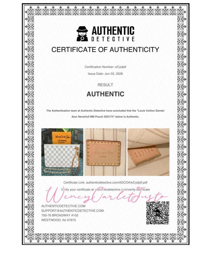 Neverfull MM/GM Pouch in Azur 🗓️ Year: 2014