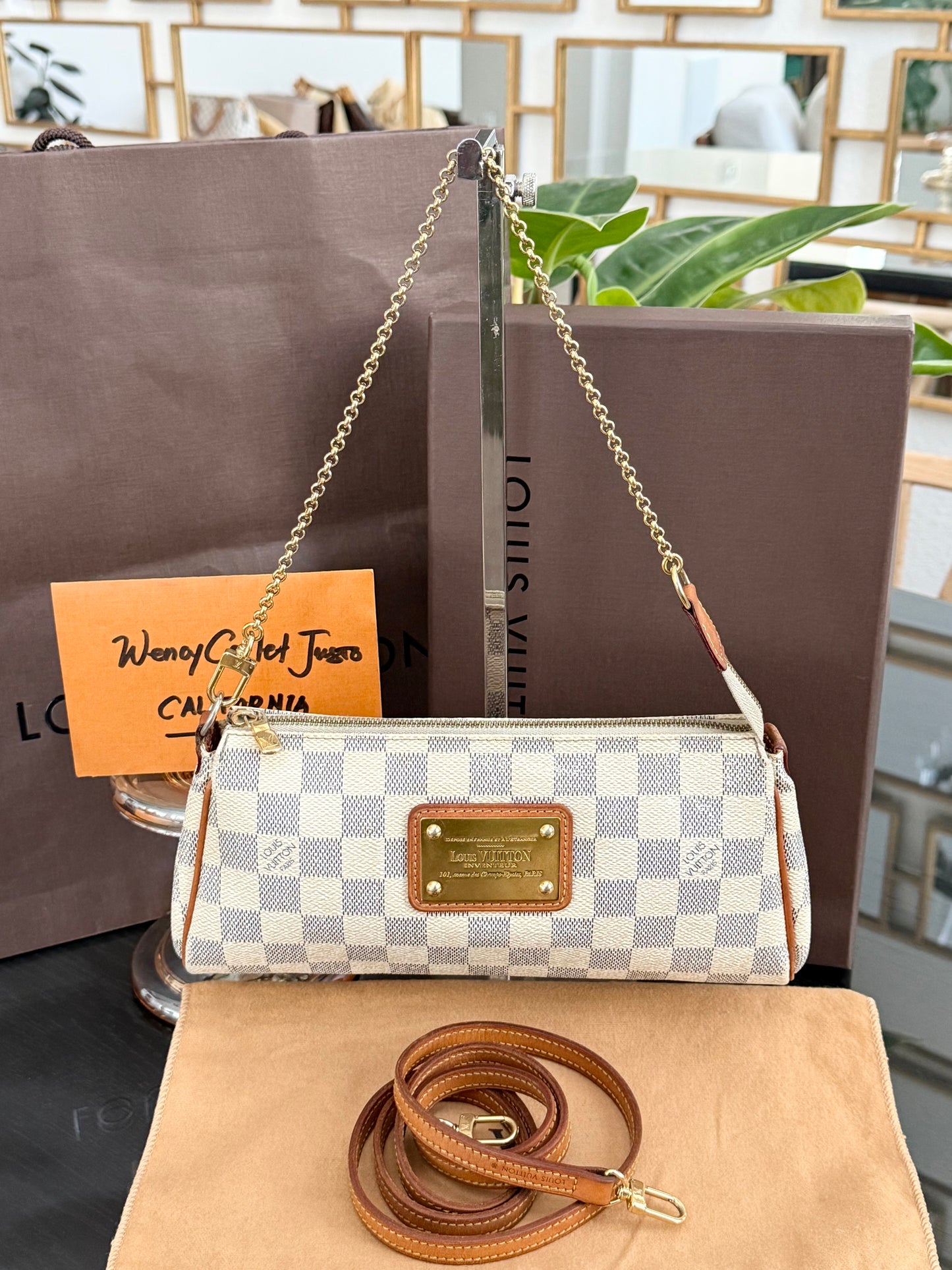 Eva Clutch in Azur with Dustbag , box and Paper bag-๐๏ธ Year: 2011