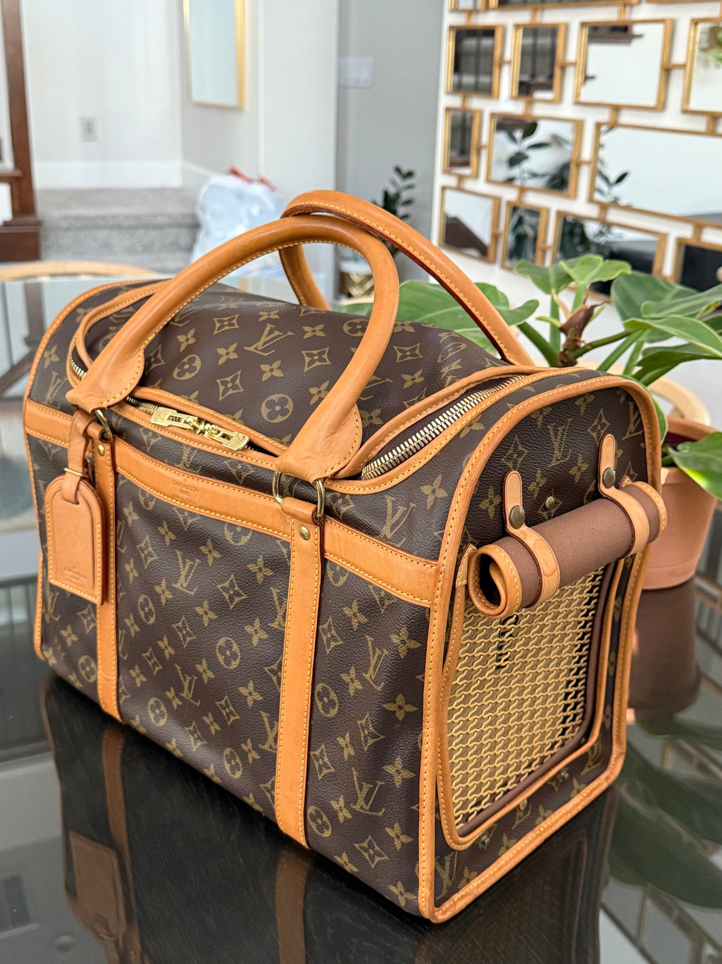 Sac Chien Monogram Pet Carrier 40 with Luggage Tag 🗓️ Year: 2004