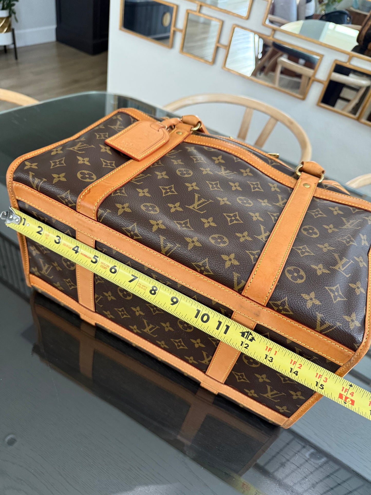 Sac Chien Monogram Pet Carrier 40 with Luggage Tag 🗓️ Year: 2004