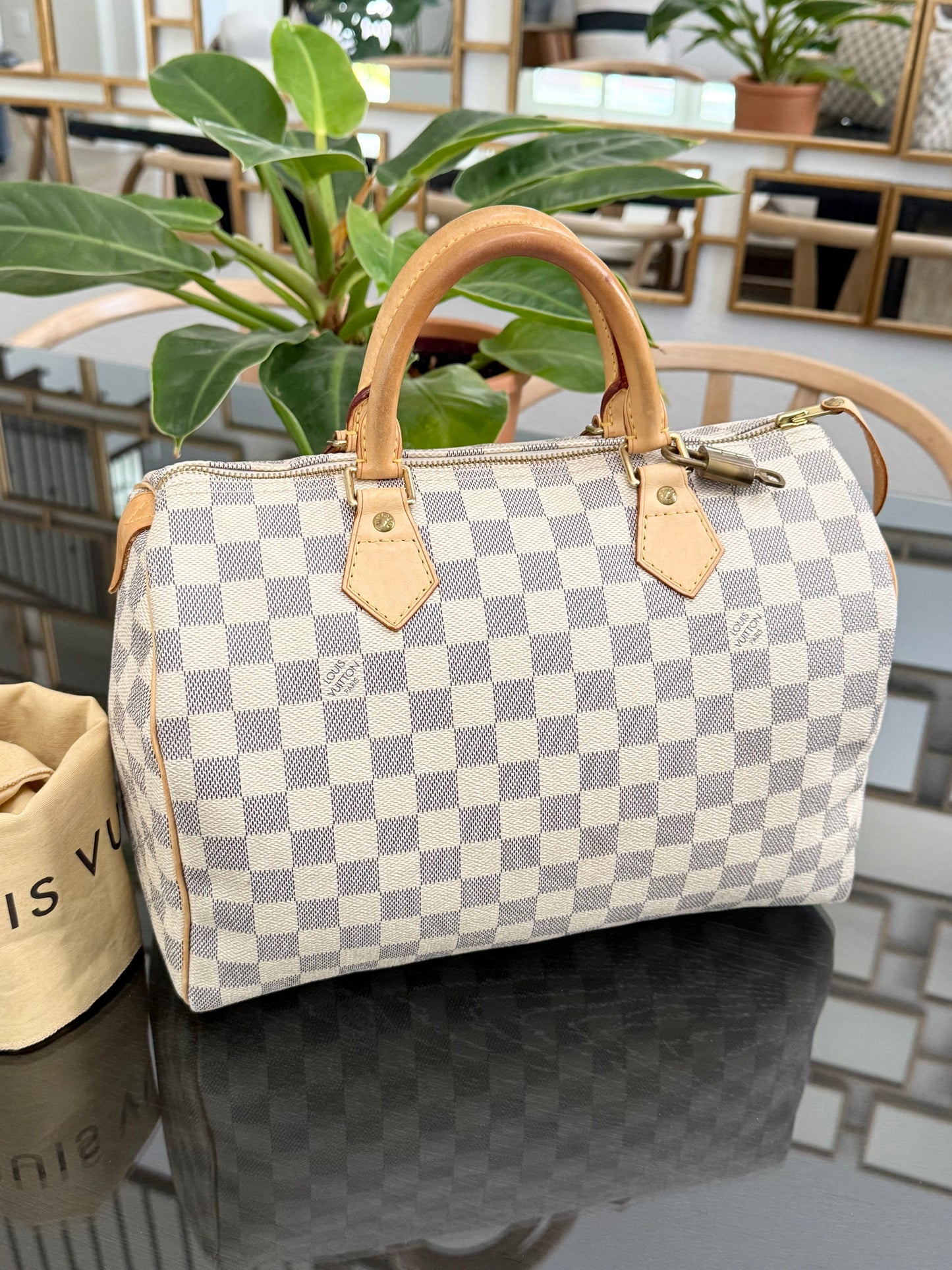 Speedy 30 in Damier Azur with lock π key, Dustbag and Insert Organizer -ποΈ Year 2007