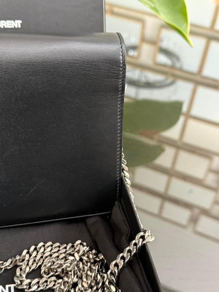 YSL Kate Stars Calfskin Leather Chain Clutch Crossbody🌺 with Box, Dustbag, Cards and Paper bag