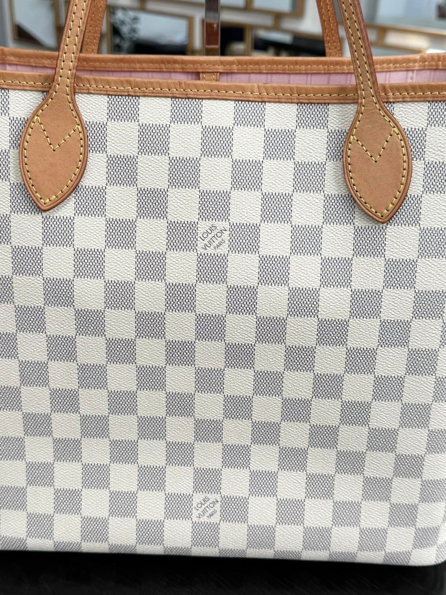 Neverfull MM in Rose Ballerine w/ Dustbag, Receipt and Insert Organizer -ποΈ Microchip