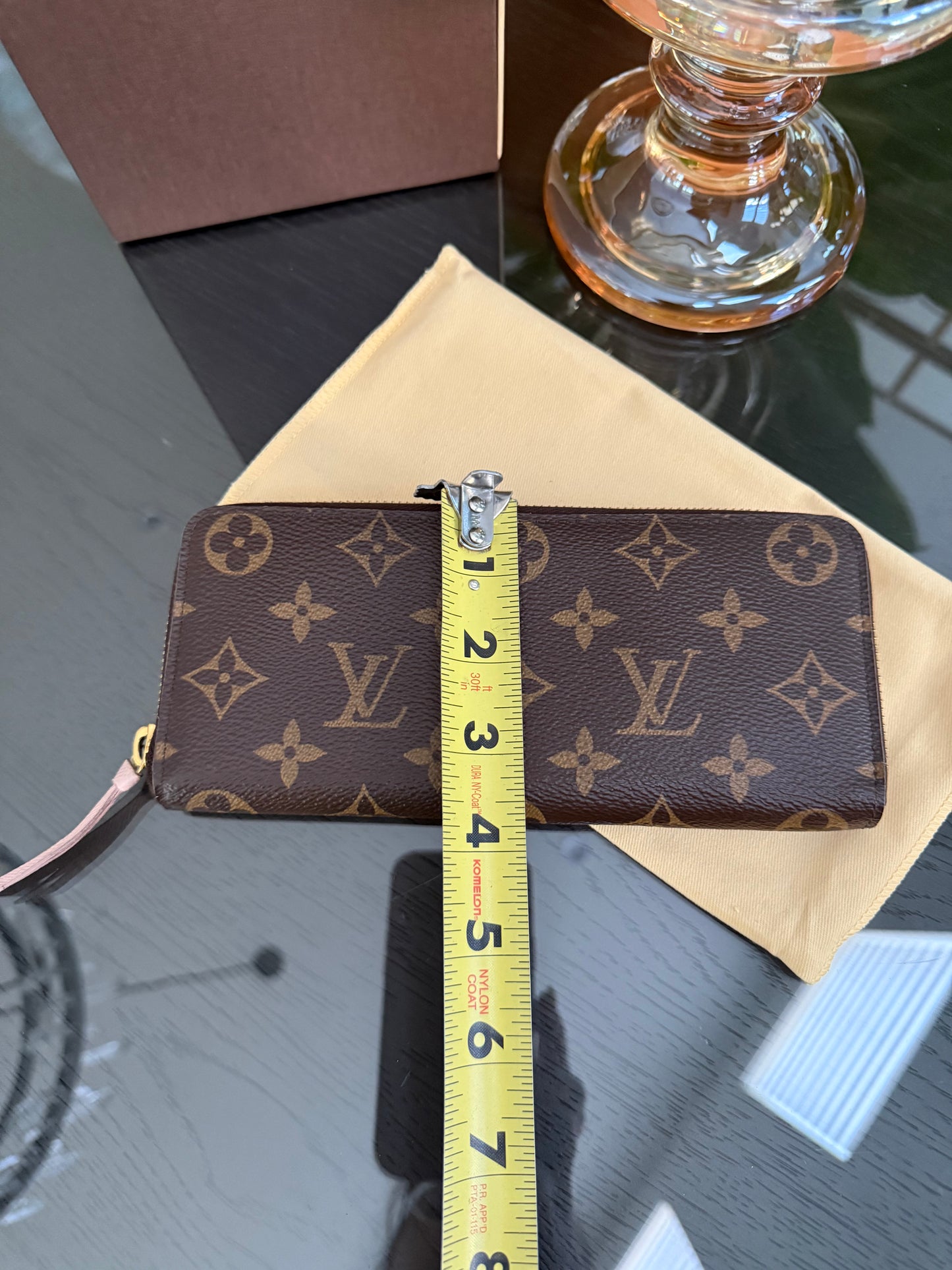 Clemence Wallet in Rose Ballerine Monogram with Dustbag and Box π
Microchipped