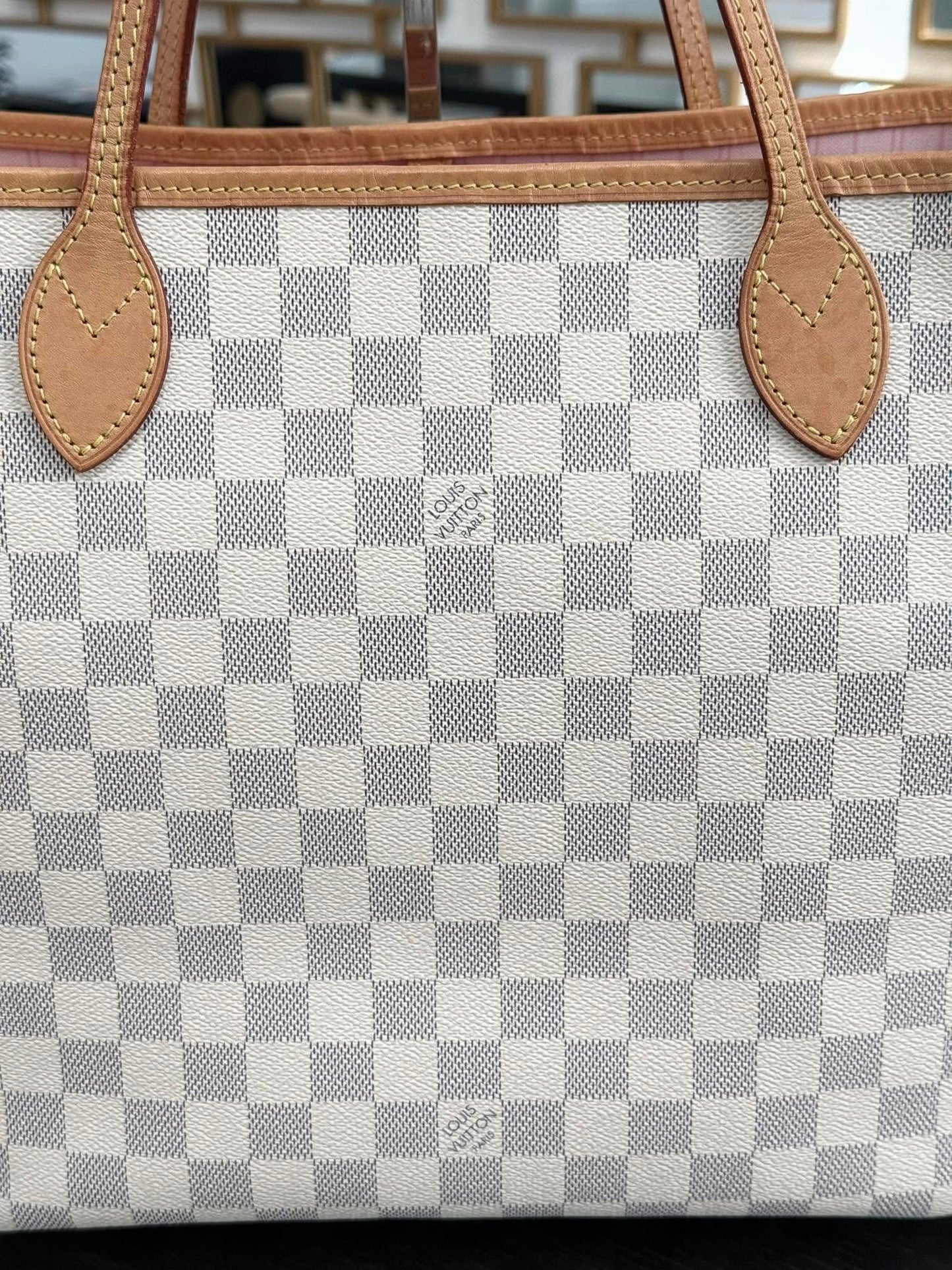 Neverfull MM in Rose Ballerine w/ Dustbag, Receipt and Insert Organizer -ποΈ Microchip