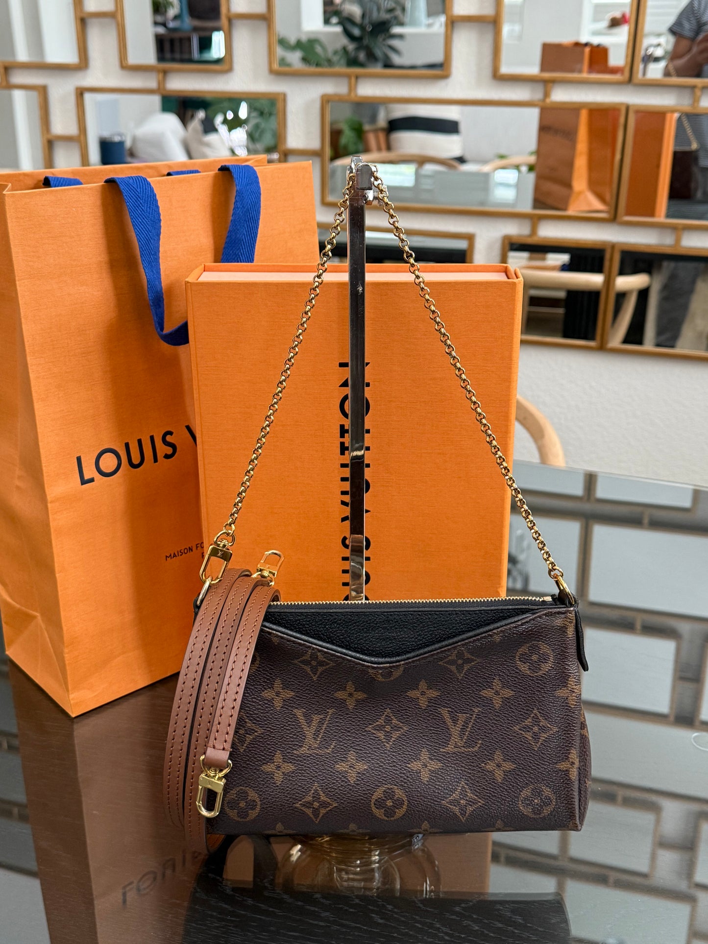Pallas Clutch w/ Box , Receipt, and Paper bag-Year: 2017