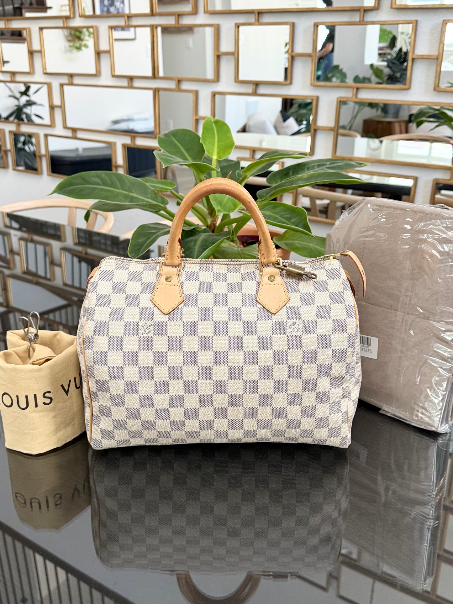 Speedy 30 in Damier Azur with lock π key, Dustbag and Insert Organizer -ποΈ Year 2007