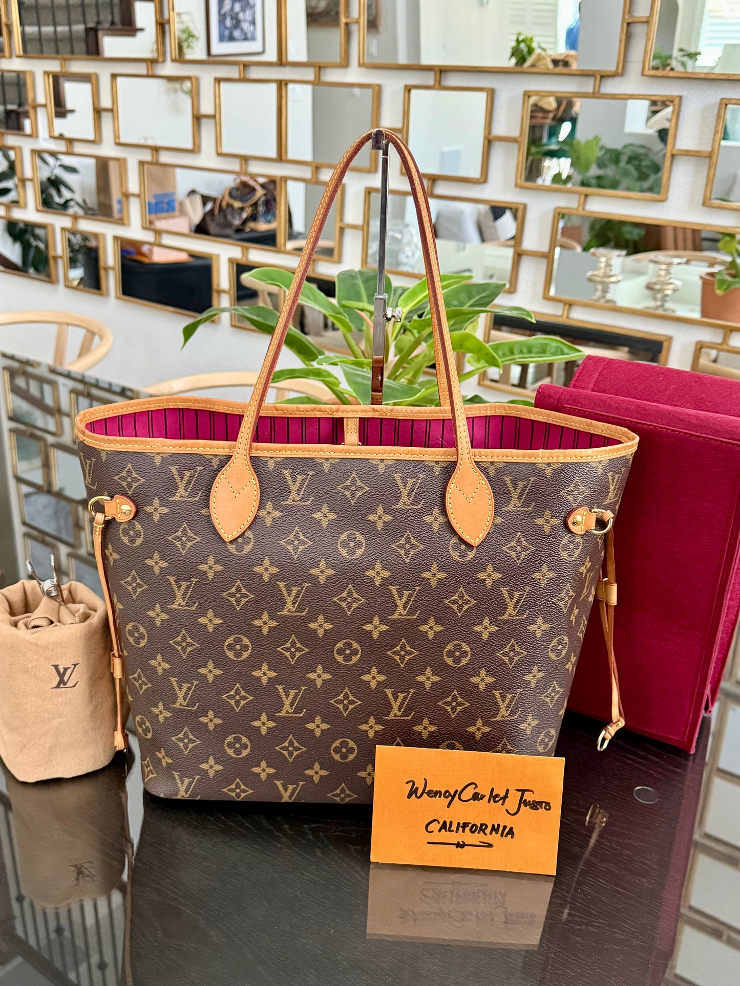 Neverfull MM in Peony with Insert Organizer and Dustbag 🗓️ Year: 2016