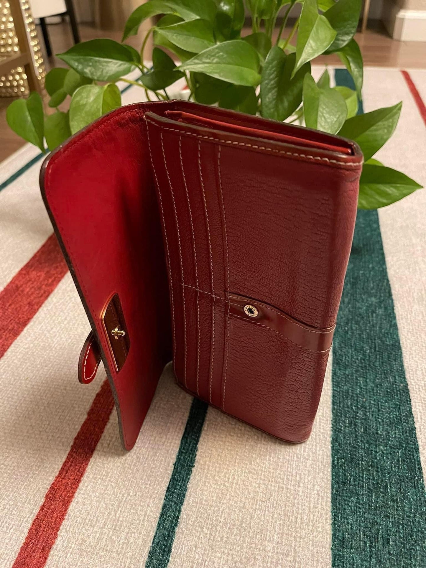 Red Suhali Leather Le Favori Wallet -YEAR 2009