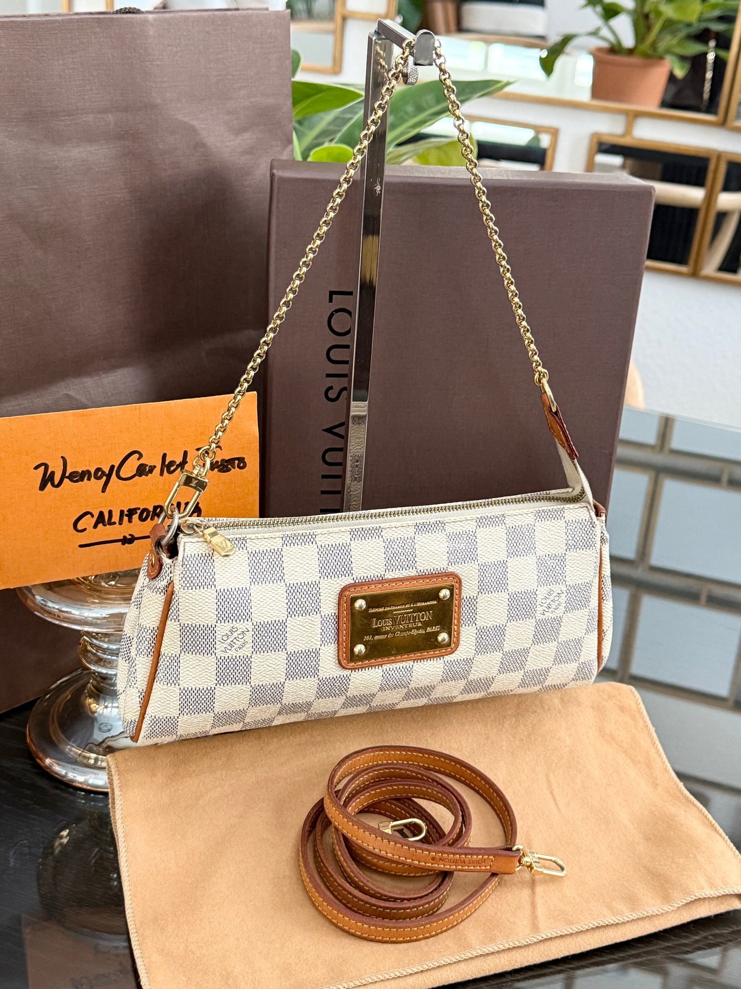 Eva Clutch in Azur with Dustbag , box and Paper bag-๐๏ธ Year: 2011