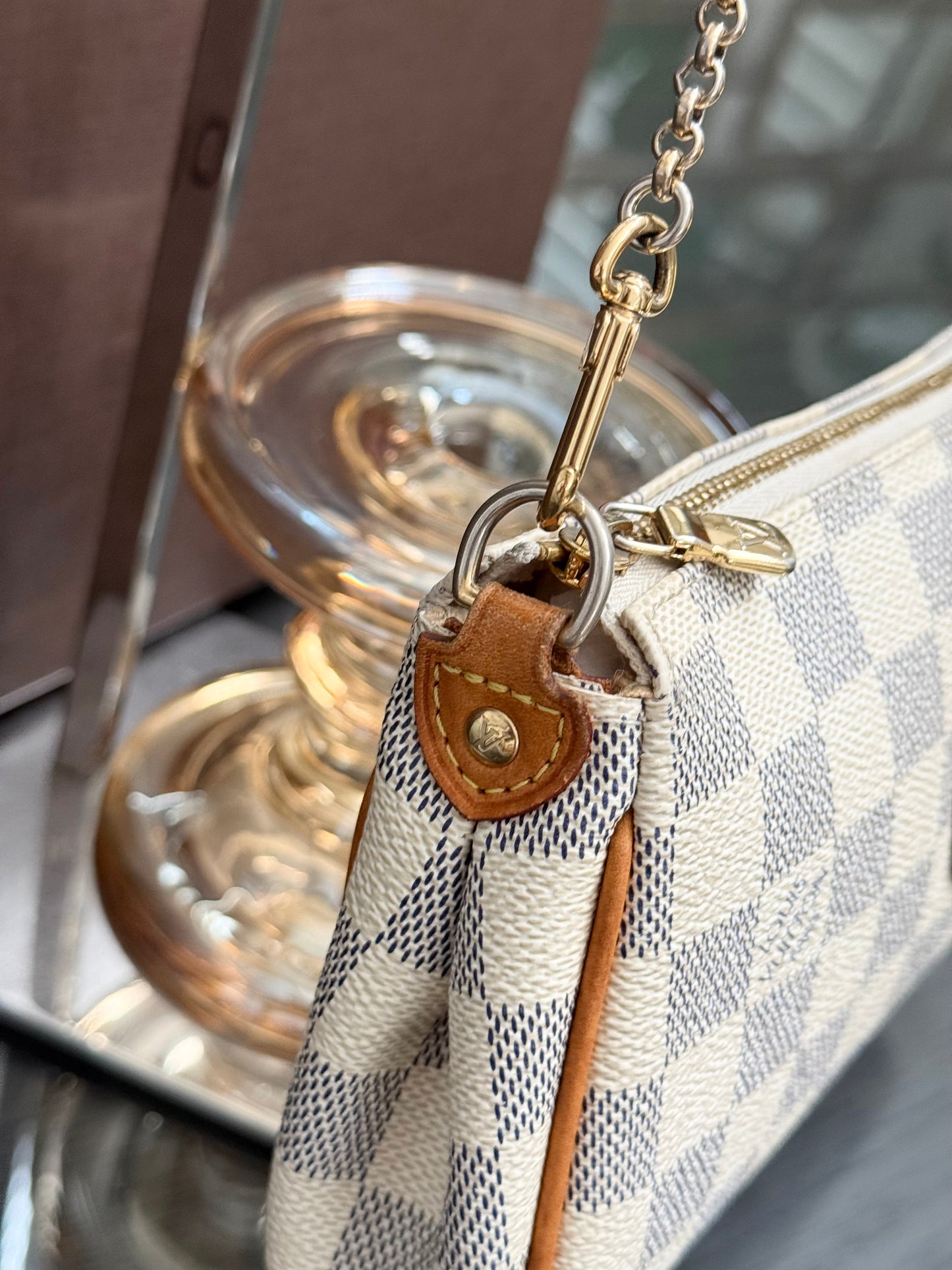 Eva Clutch in Azur with Dustbag , box and Paper bag 🗓️ Year: 2011